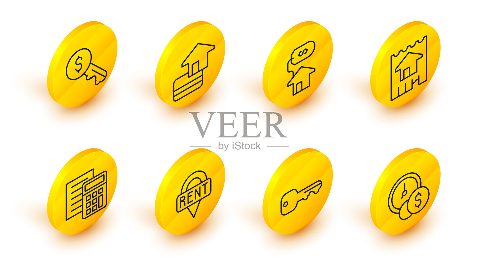 设定行时间是钱屋的关键位置图标素材