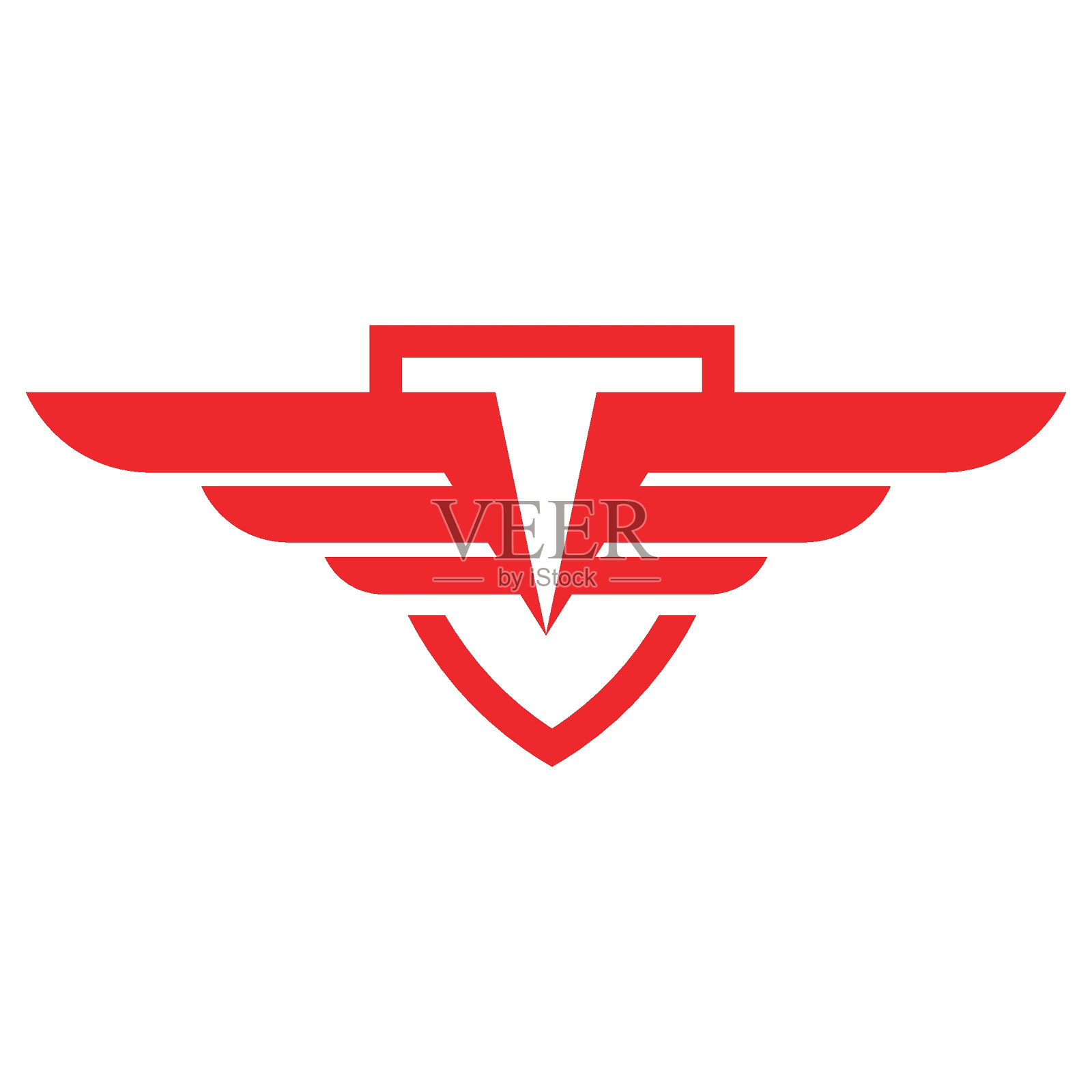 盾与翅膀标志矢量图标插图插画图片素材