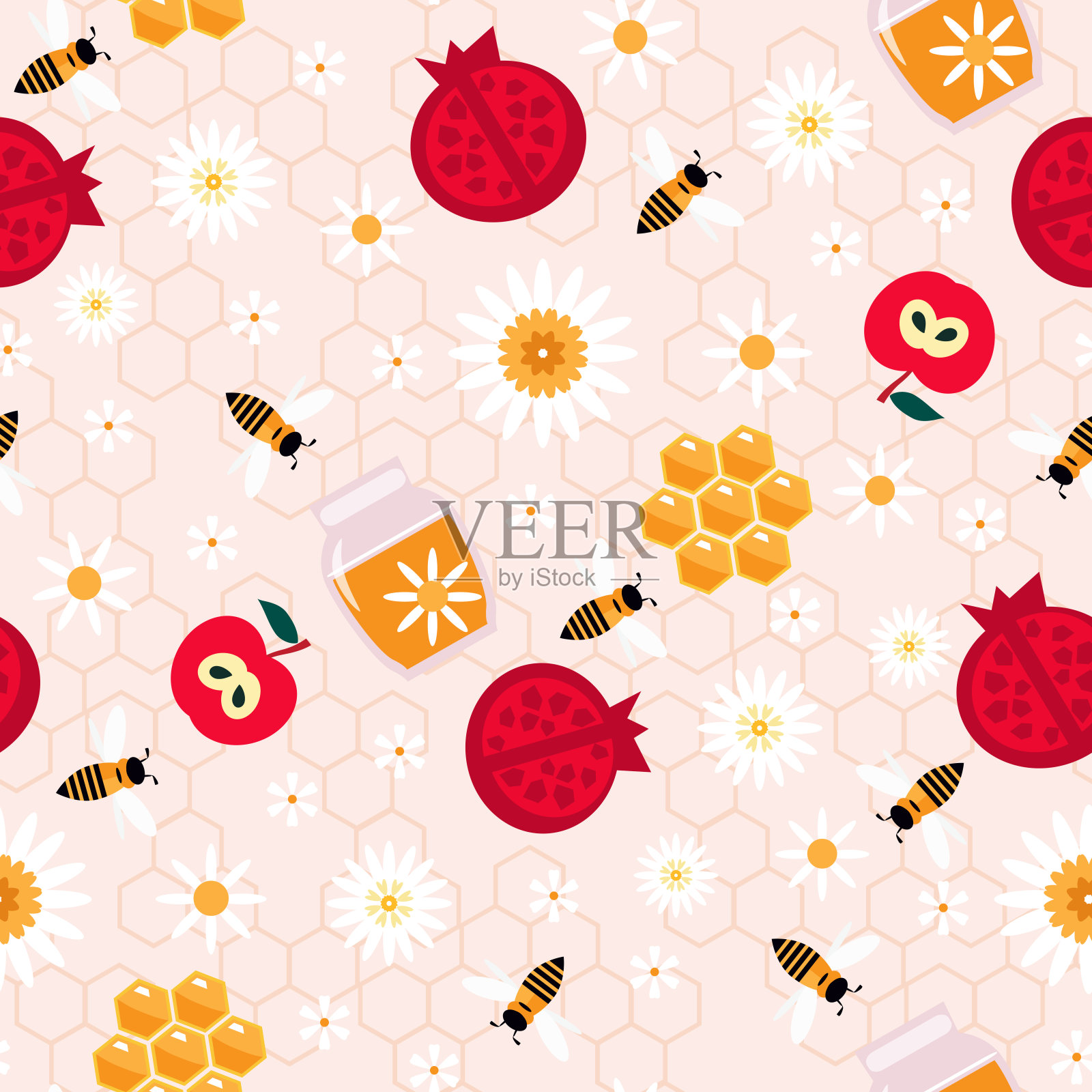 Shana Tova模式插画图片素材