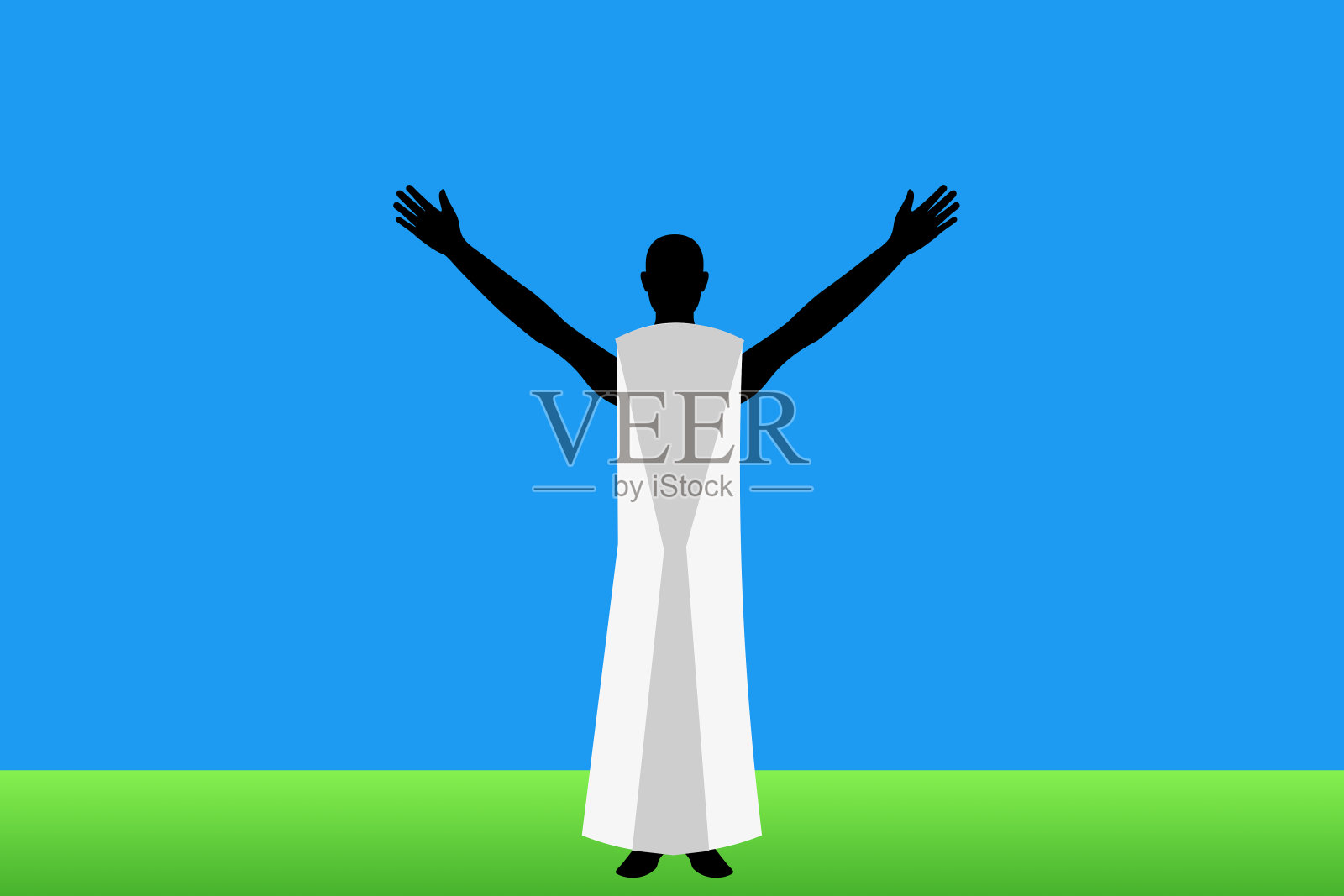 祈祷插画图片素材