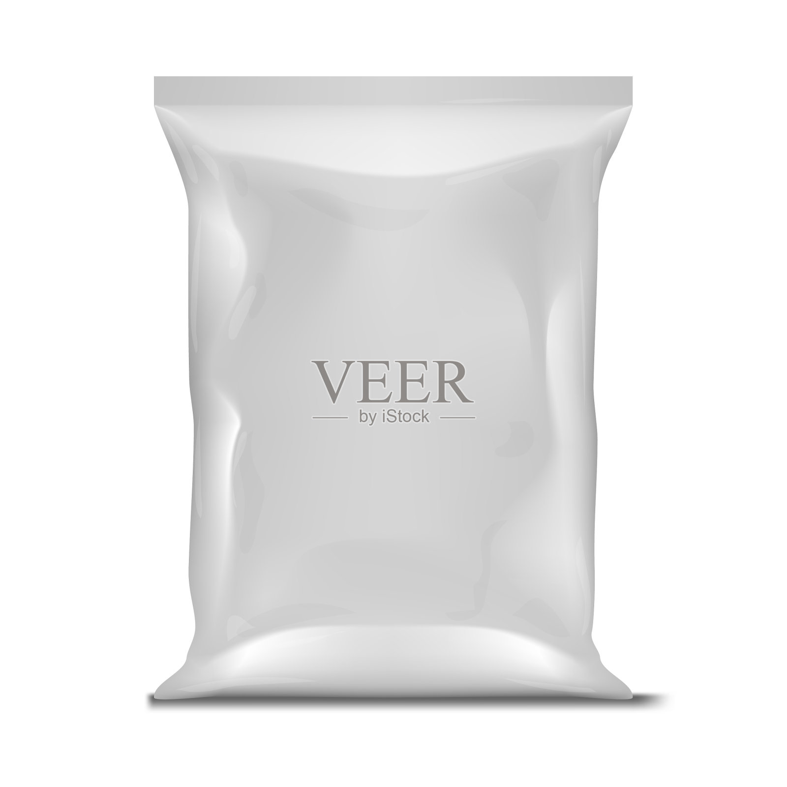 3d白色塑料包装上隔离白色设计元素图片