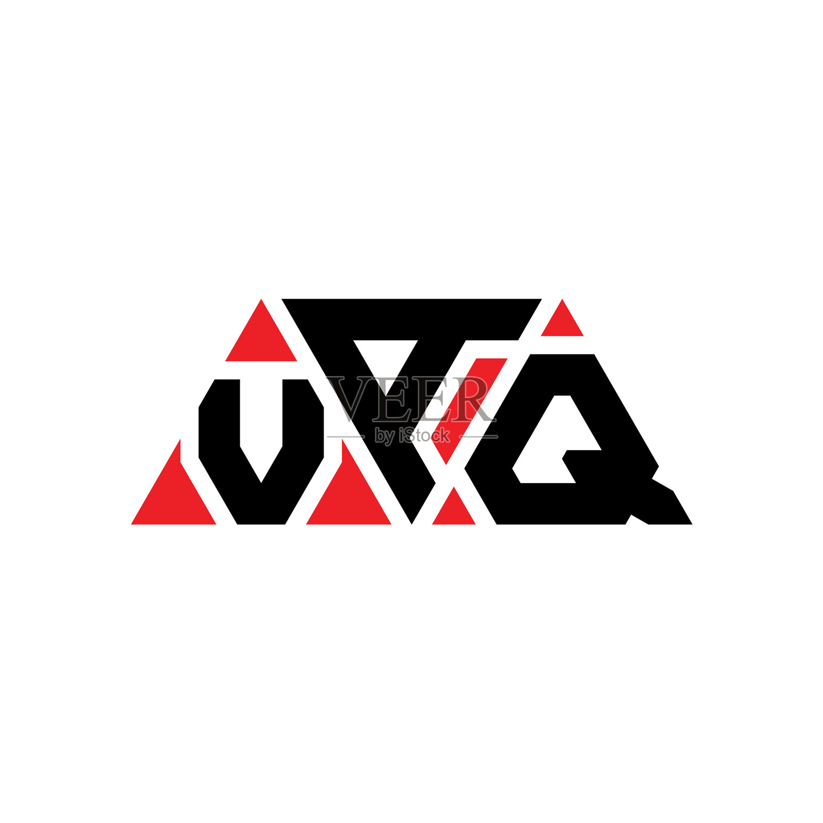 Vaq三角形字母logo设计用三角形插画图片素材