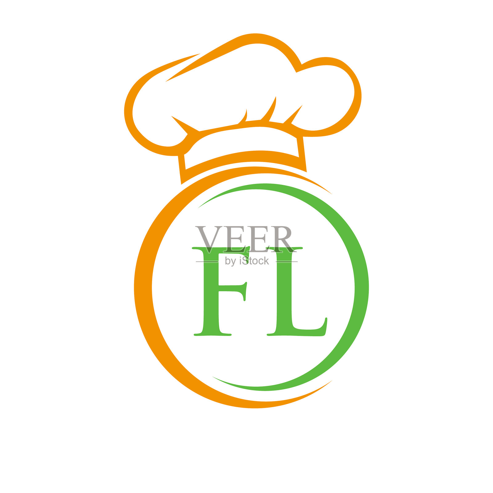 首字母fl餐厅标志模板插画图片素材