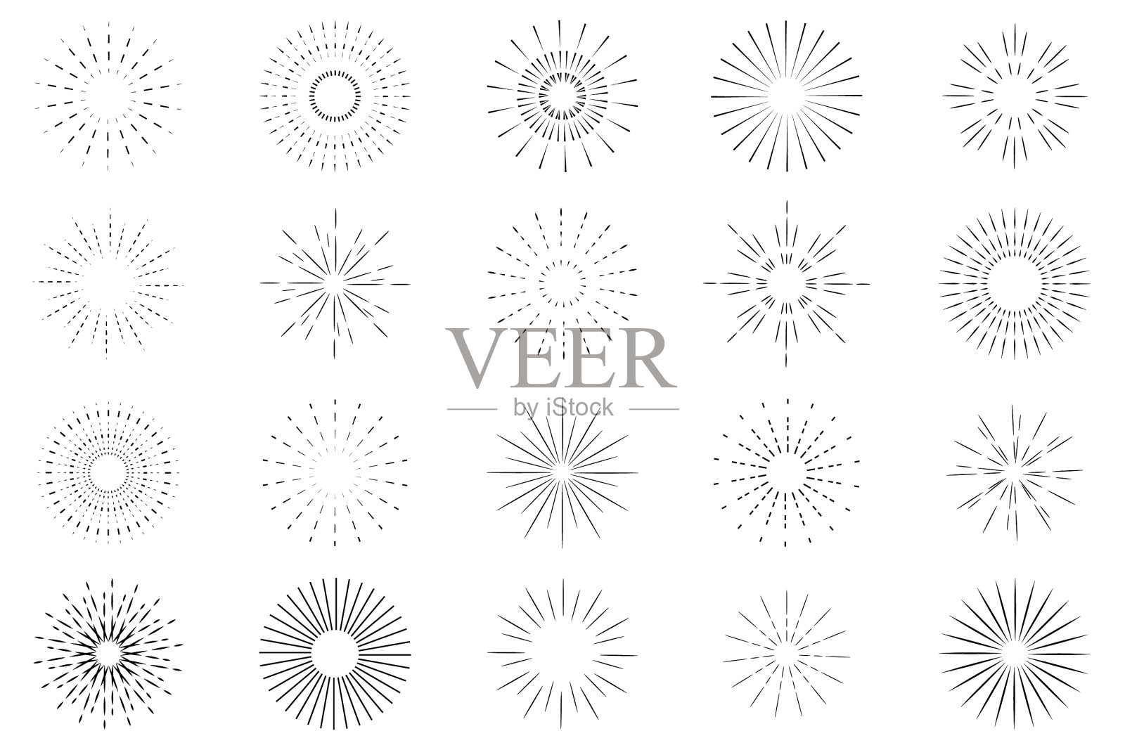 烟花套手画烟花插画图片素材