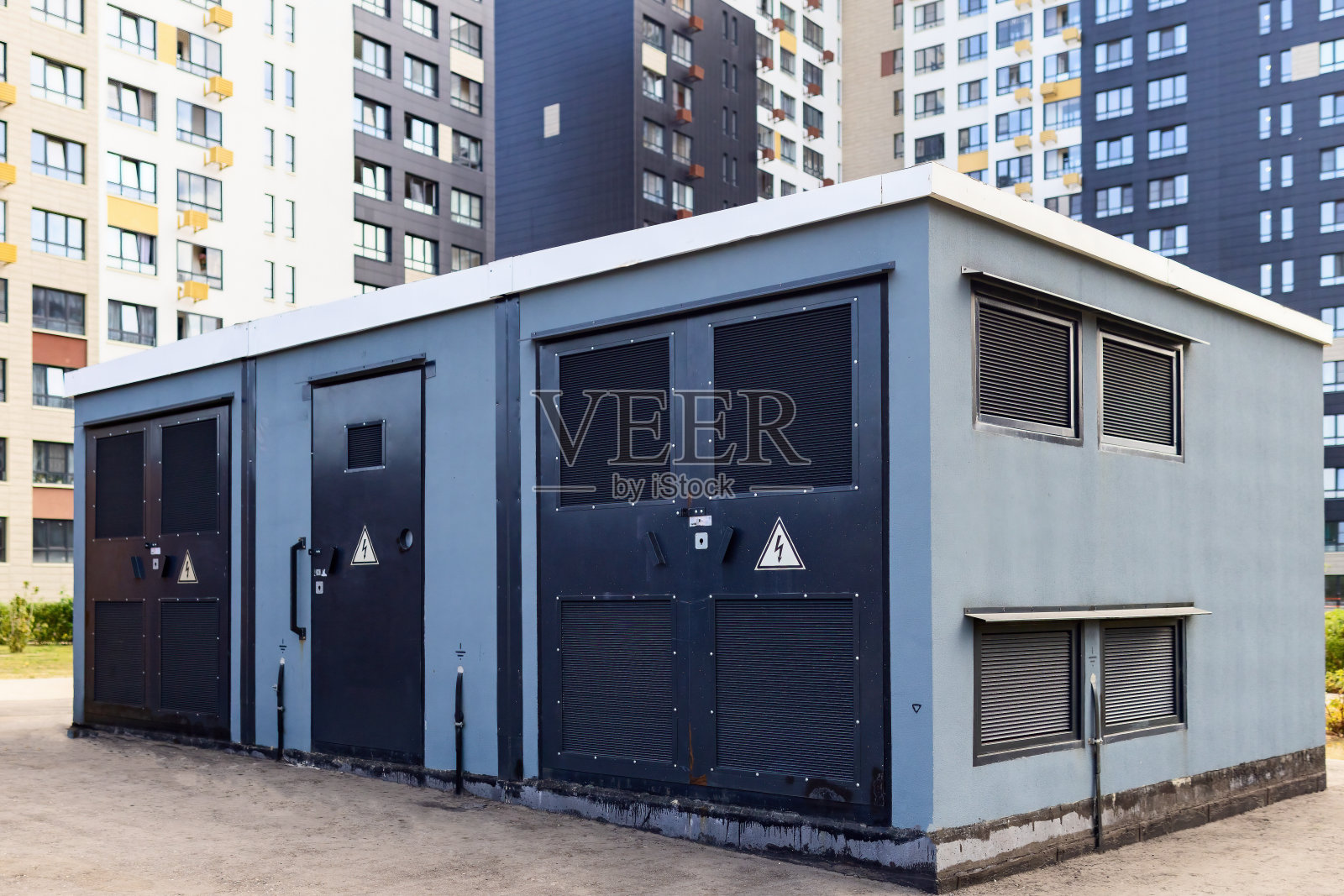 灰色高压变压器拱顶照片摄影图片