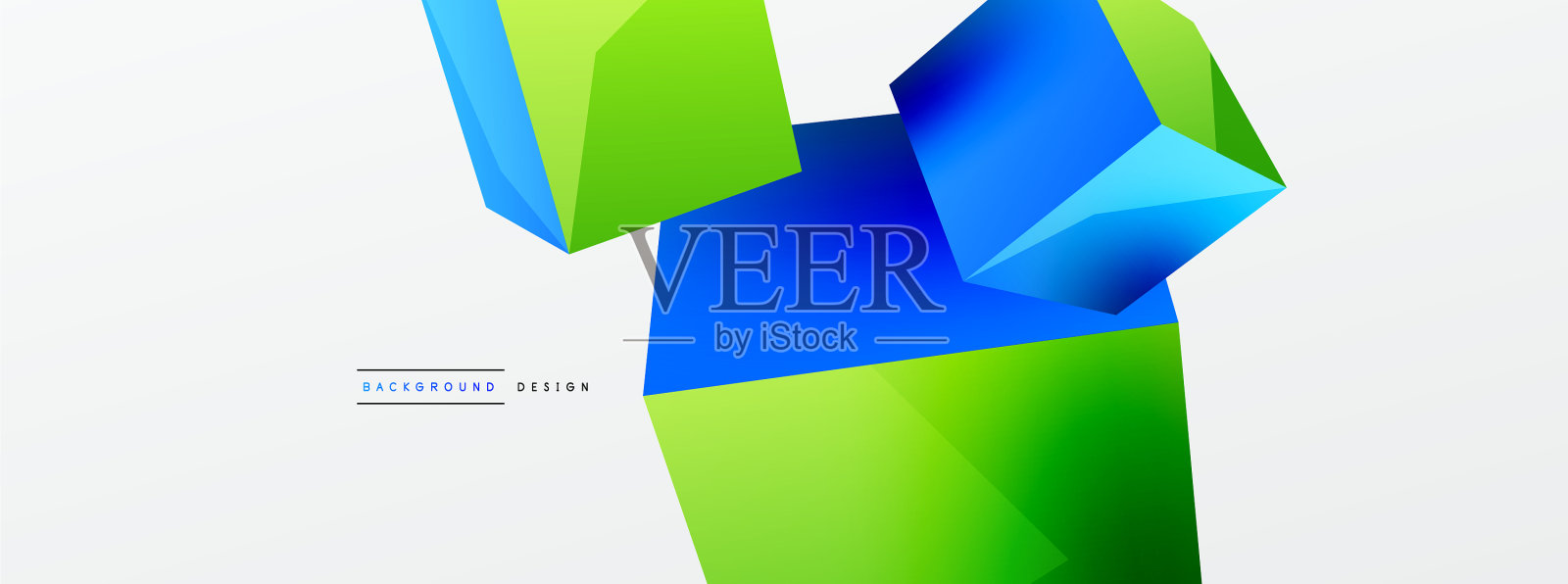 3d抽象背景飞行立方体插画图片素材