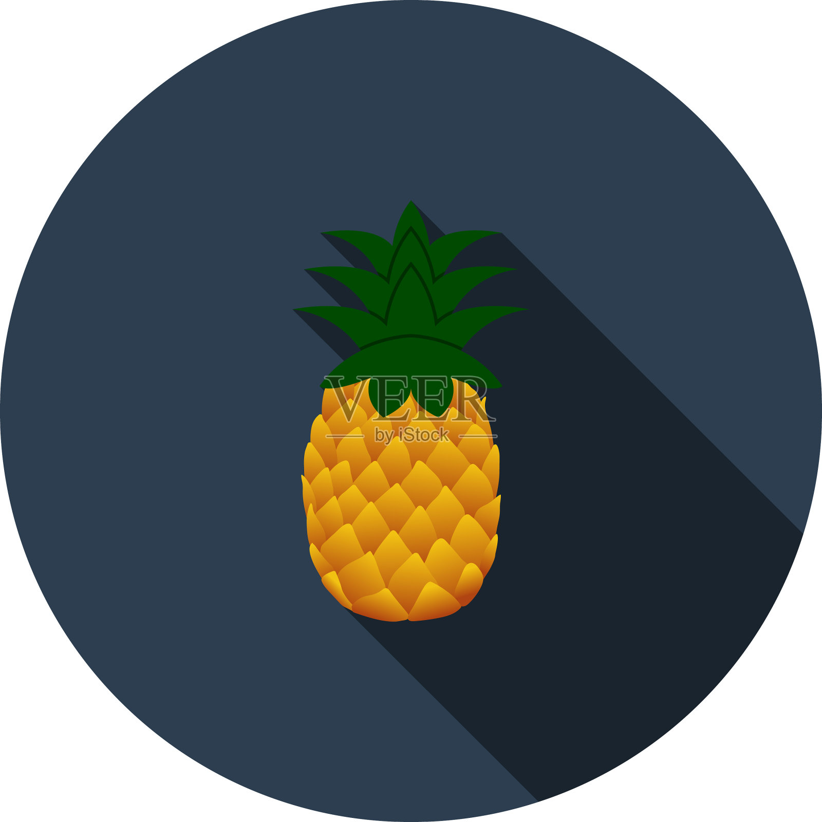 图标菠萝在UI的颜色图标素材