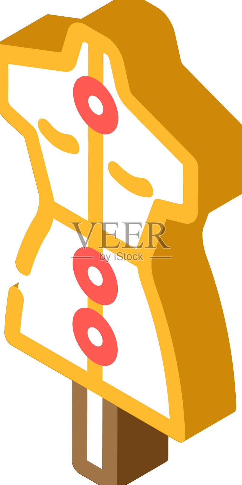 缝纫人体模型等距图标插画图片素材