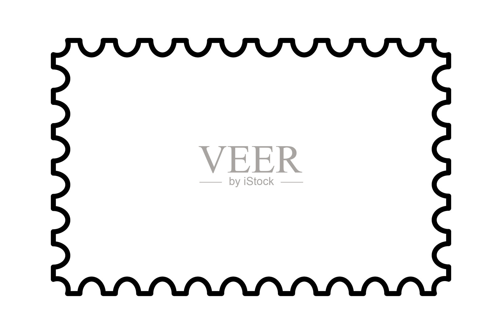 邮票框架空边框模板设计元素图片