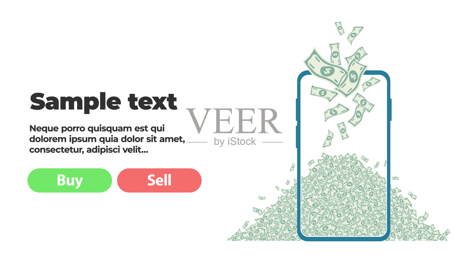 智能手机的背景上一大堆插画图片素材