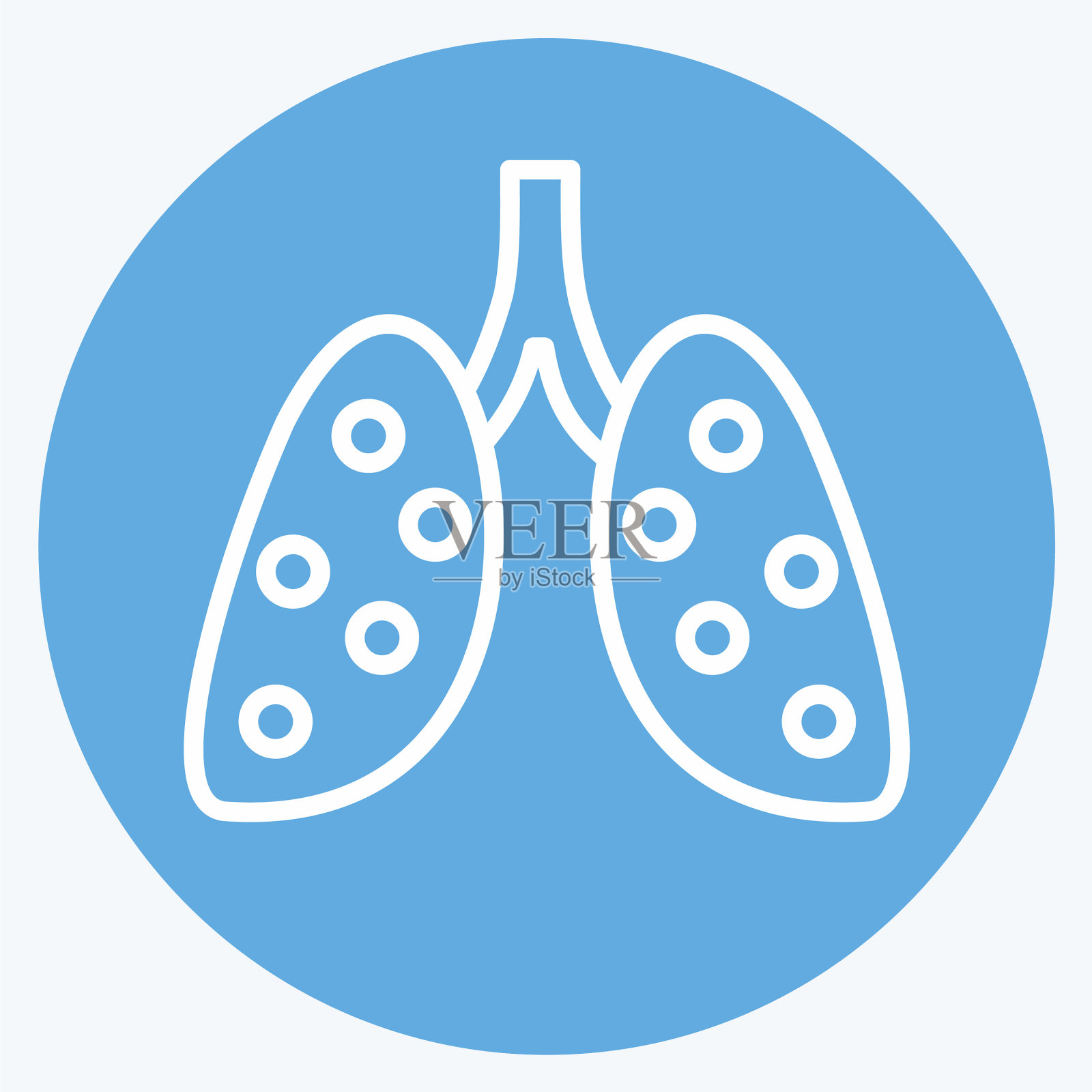 象征肺炎适合流感象征蓝眼睛插画图片素材