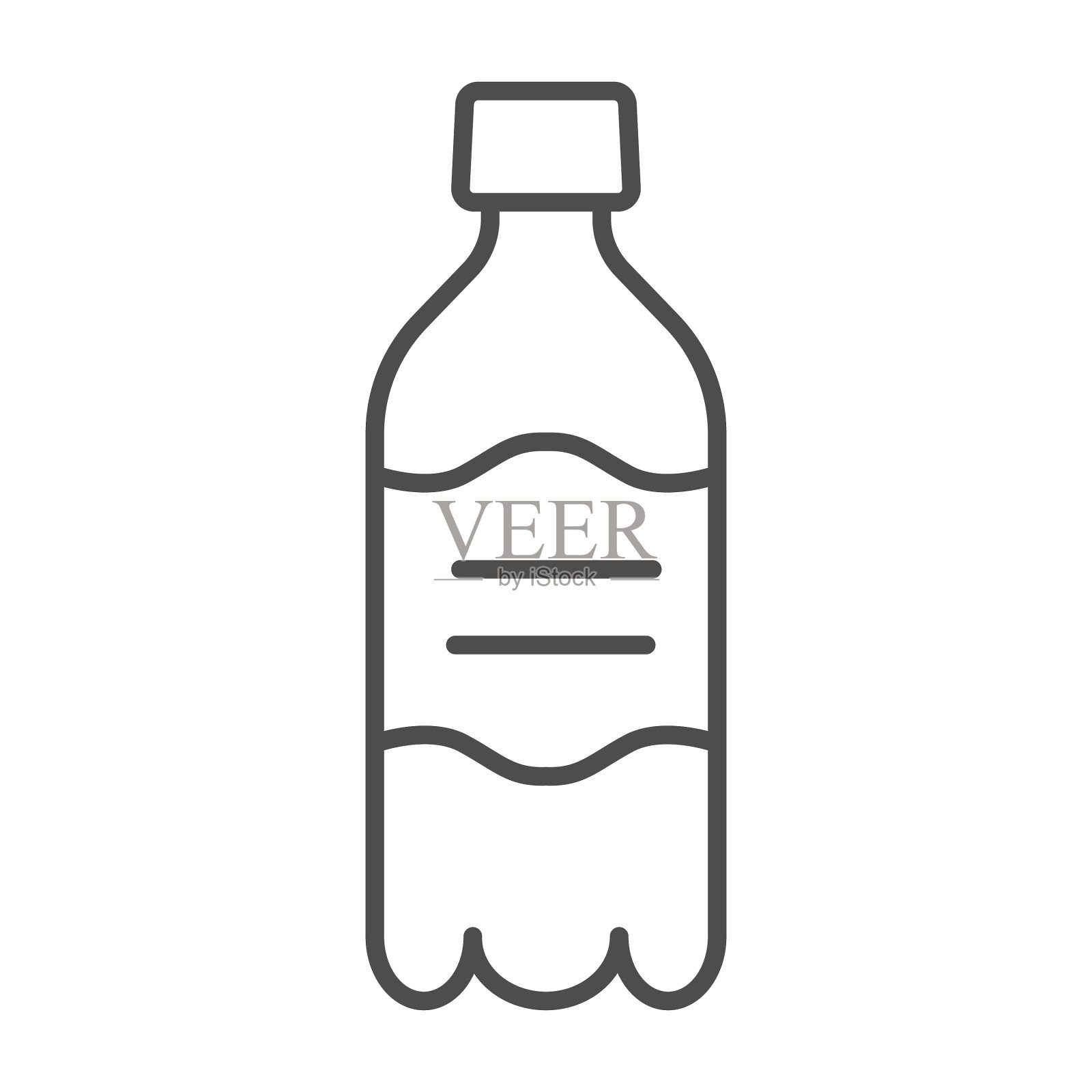 塑料瓶的饮料空轮廓设计元素图片