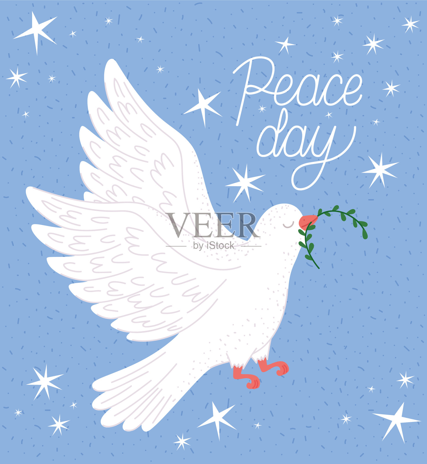 国际和平日卡片插画图片素材