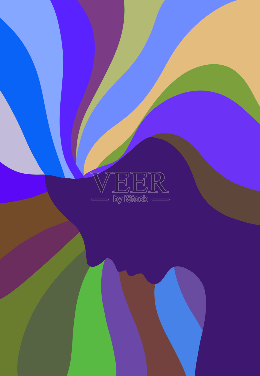 图形灵感。创造性思维。冥想插画图片素材