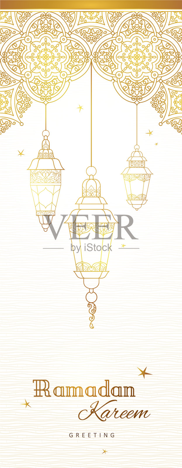 祝福斋月的卡片插画图片素材