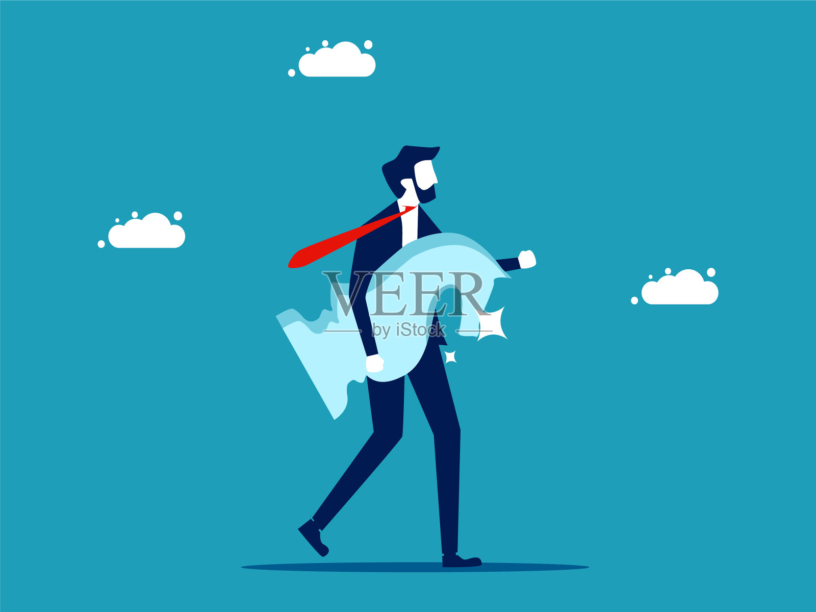 商业战略家商人拿着象棋插画图片素材