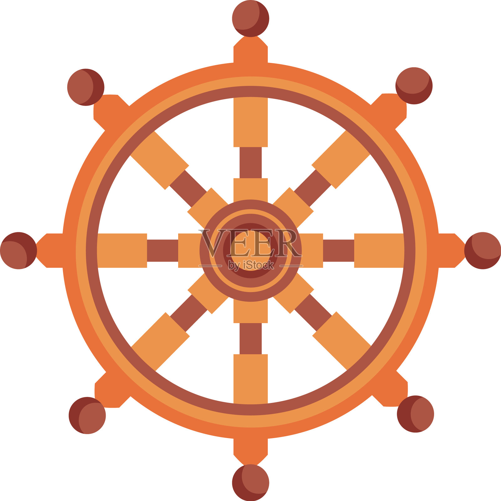 船舵航海复古设计元素图片