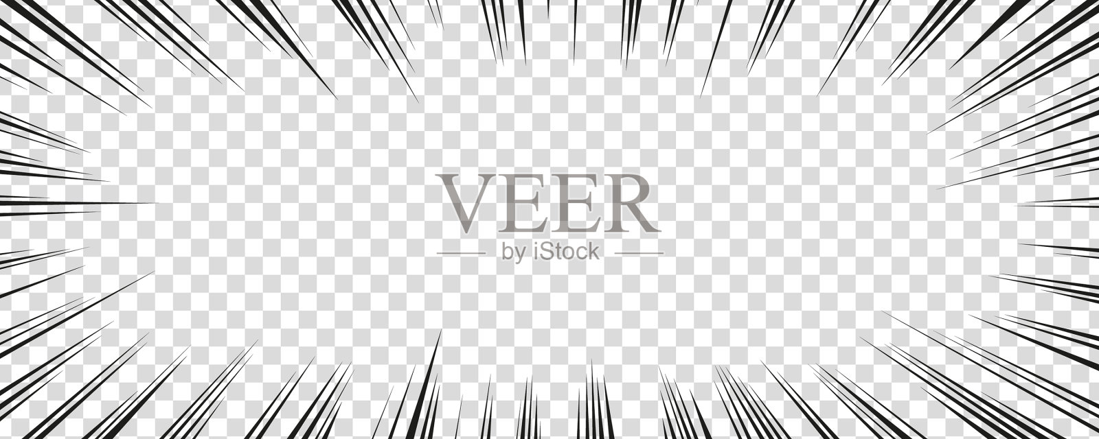 透明背景的漫画效果插画图片素材