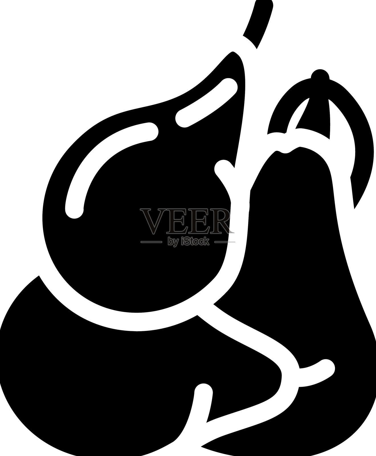 梨束整字形图标设计元素图片