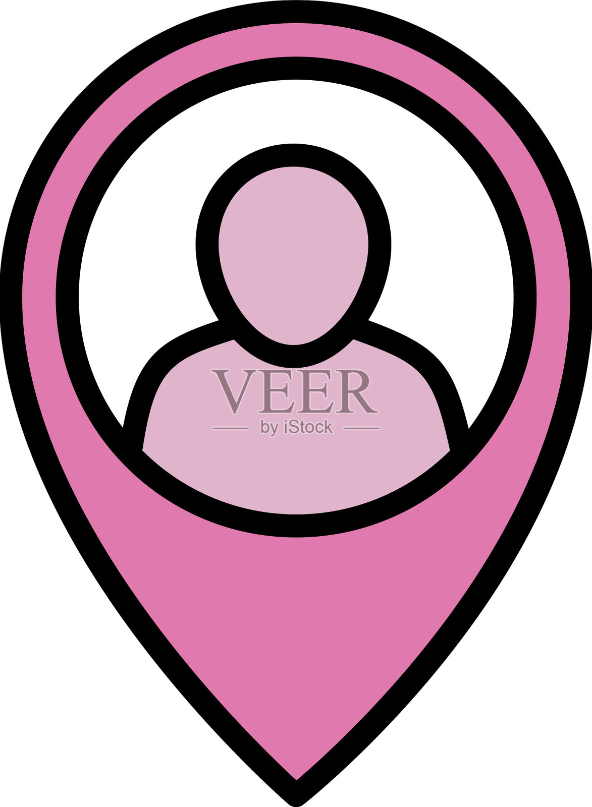 慈善地点图标大纲帮助关怀图标素材