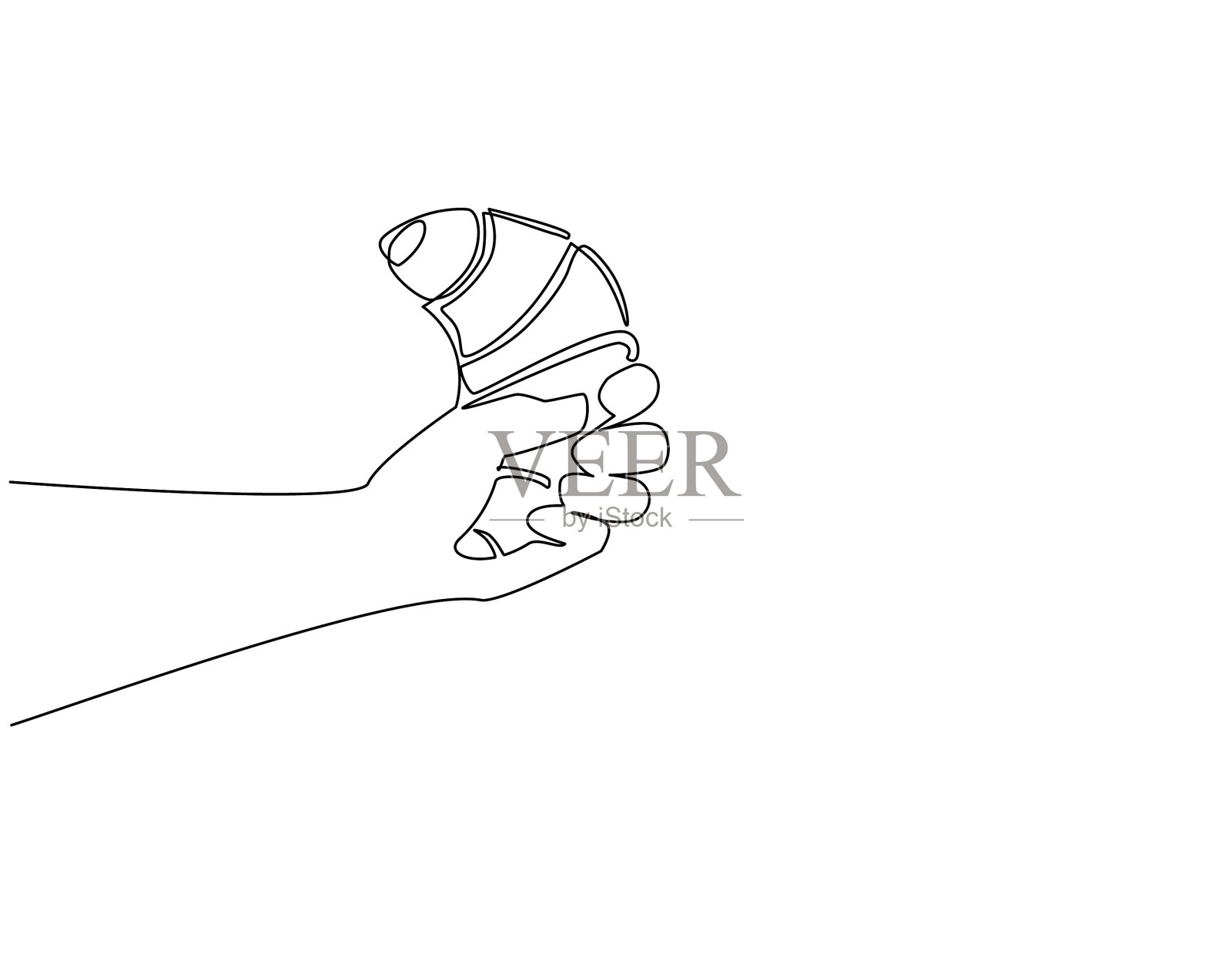 连续一幅画手握新鲜设计元素图片