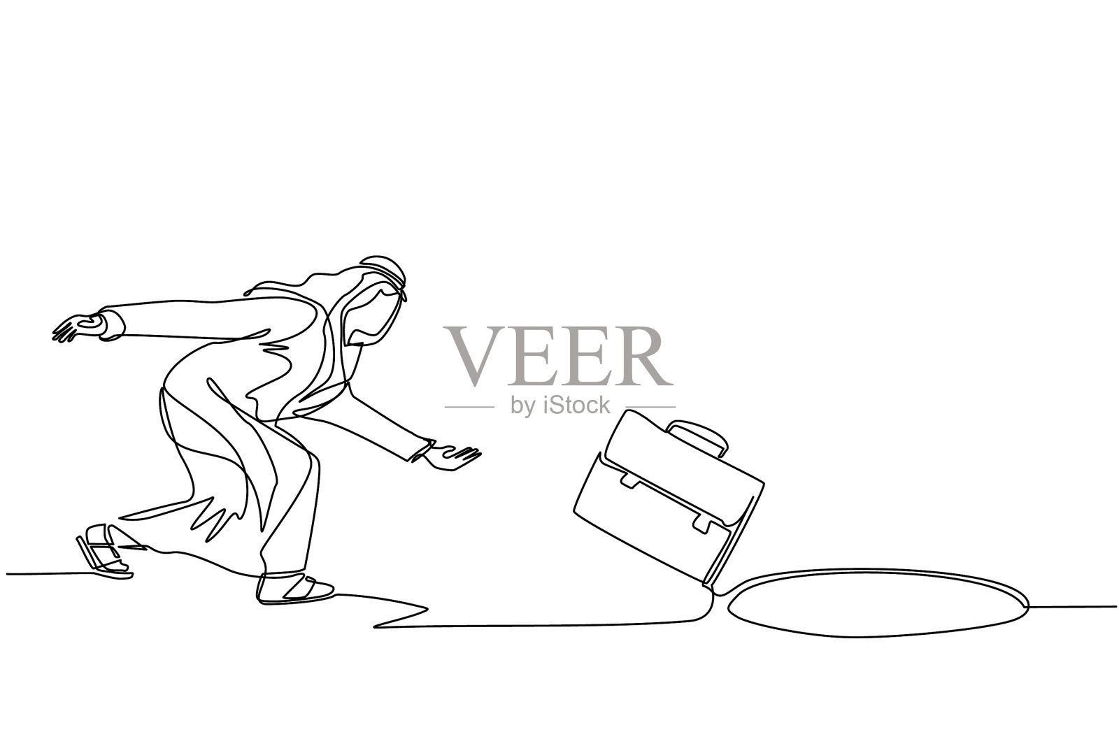 阿拉伯单线连续绘图设计元素图片