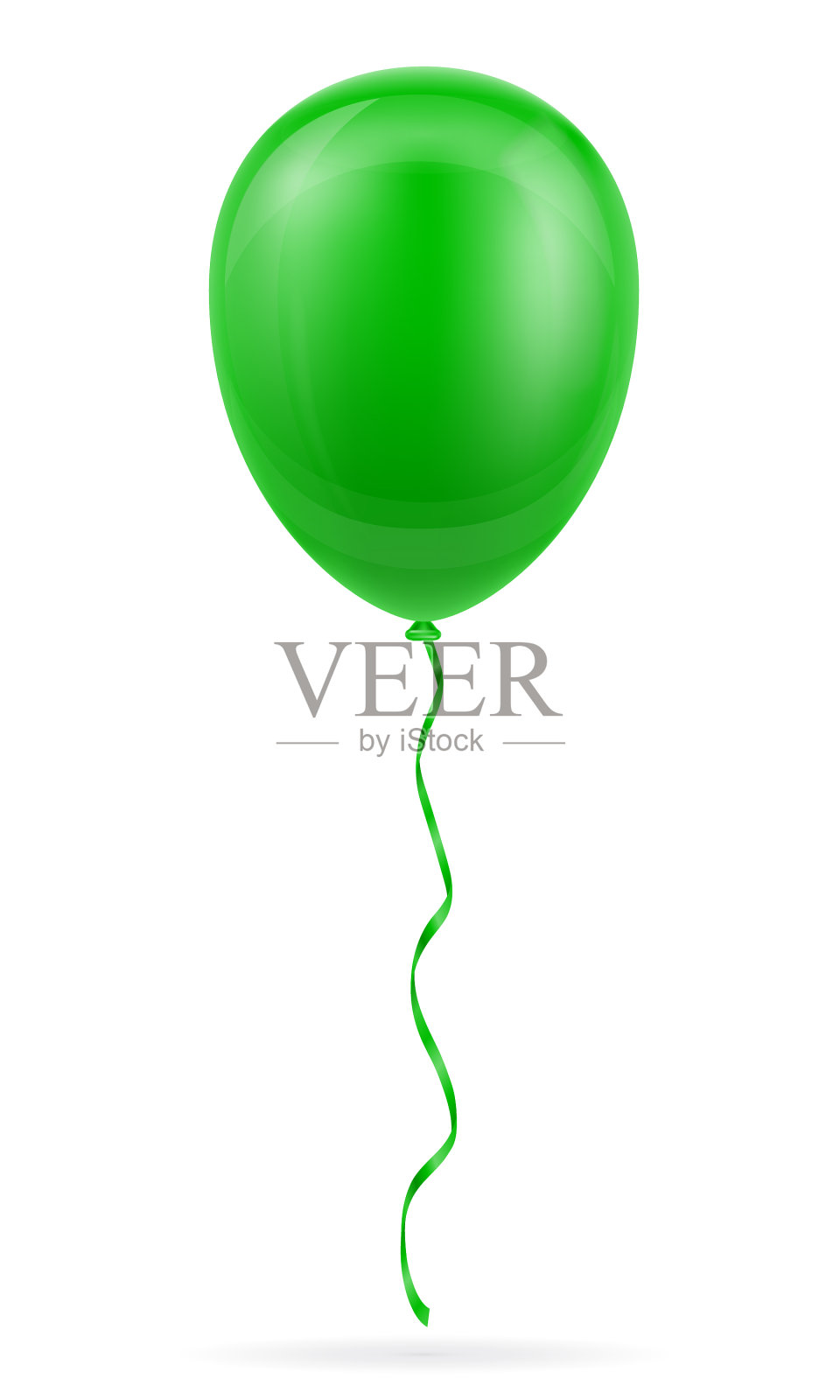 庆祝的绿色气球泵氦气用设计元素图片