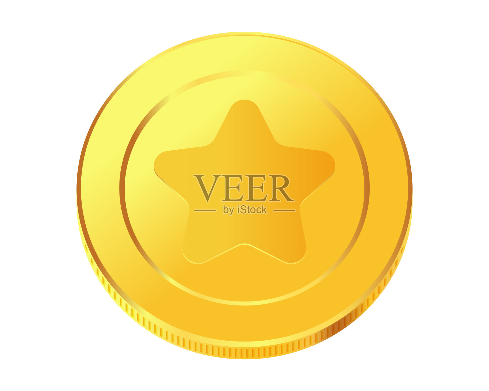 黄金的钱。旋转金币。插画图片素材