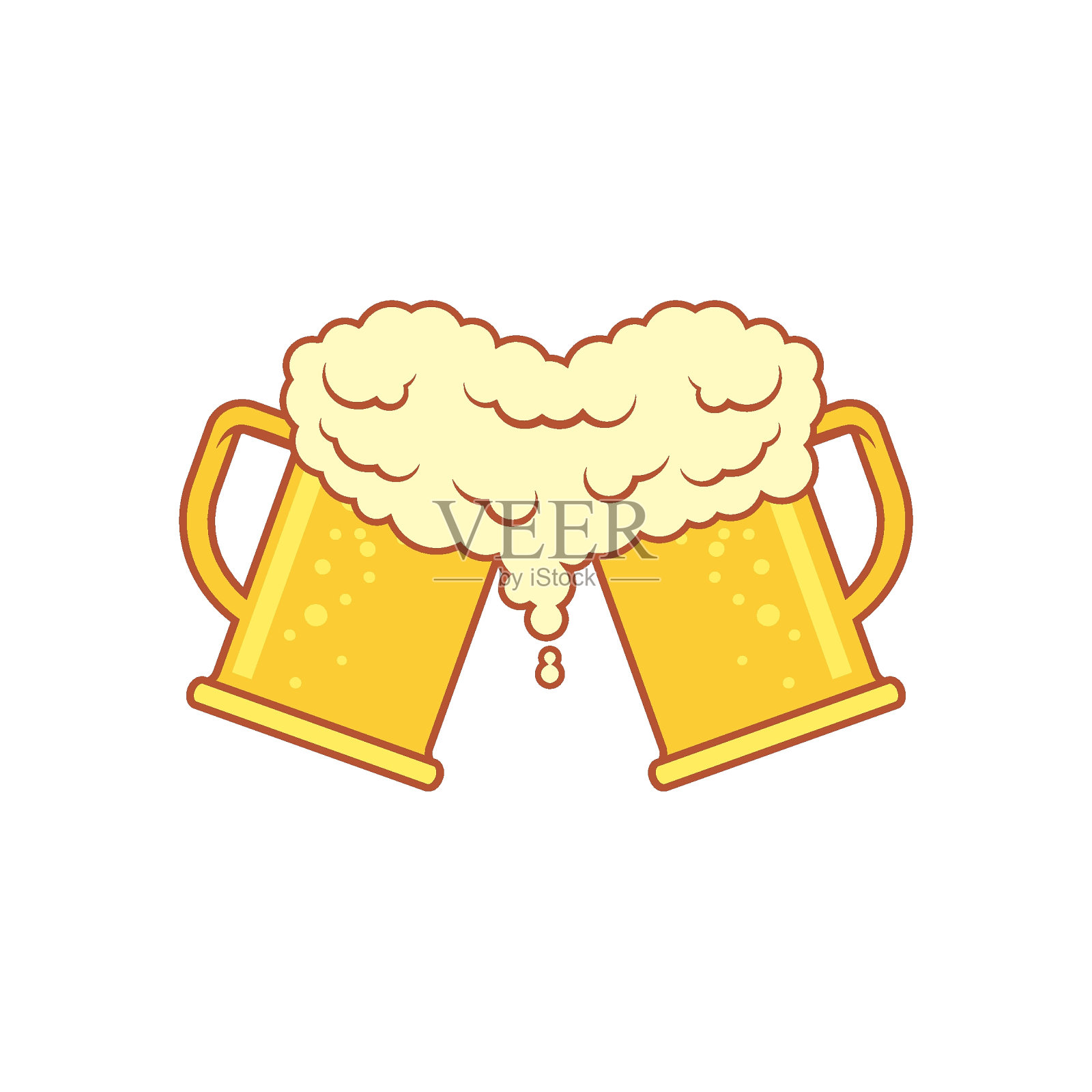 啤酒工艺标识矢量插画图片素材