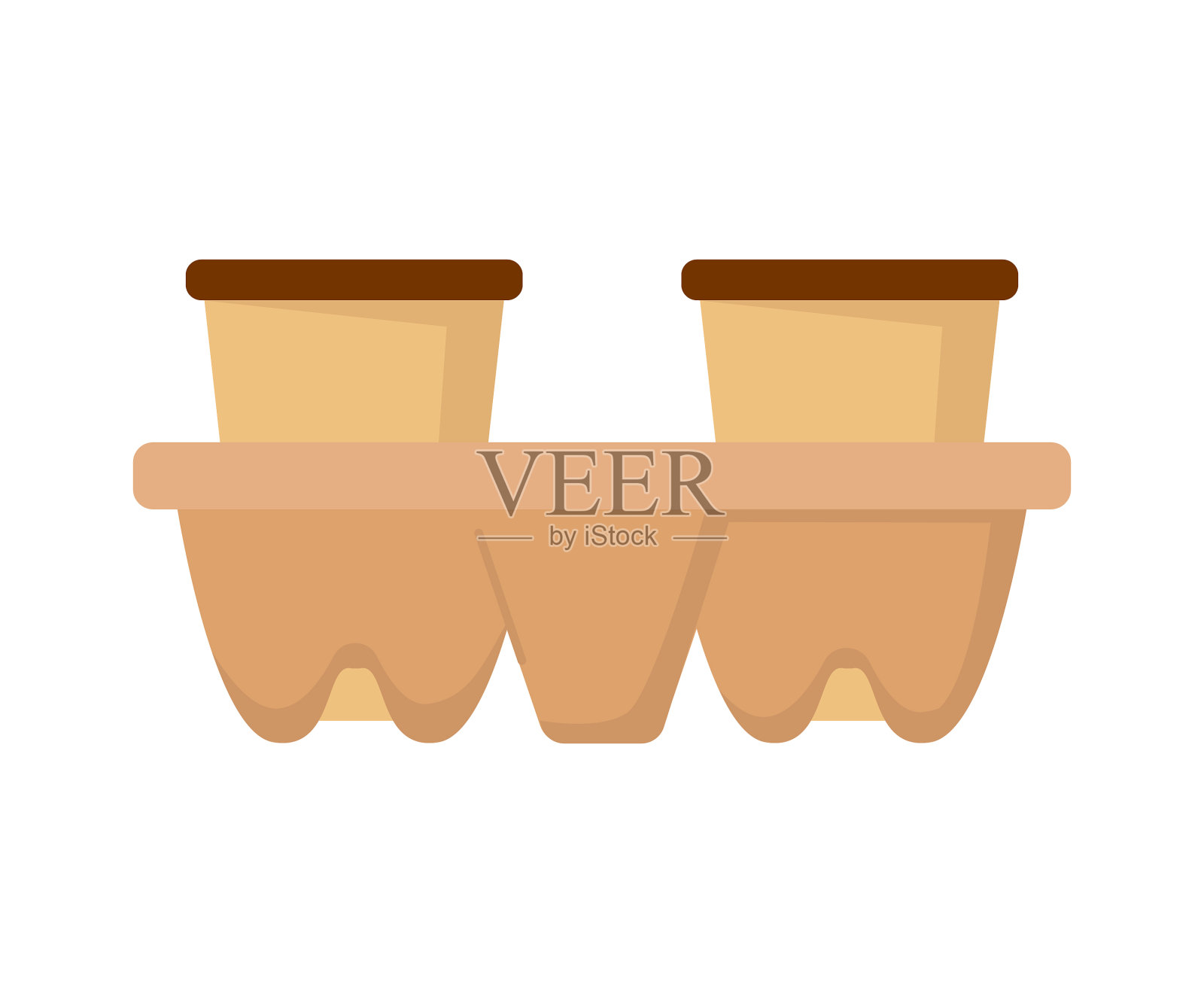 环保咖啡杯的生态理念设计元素图片