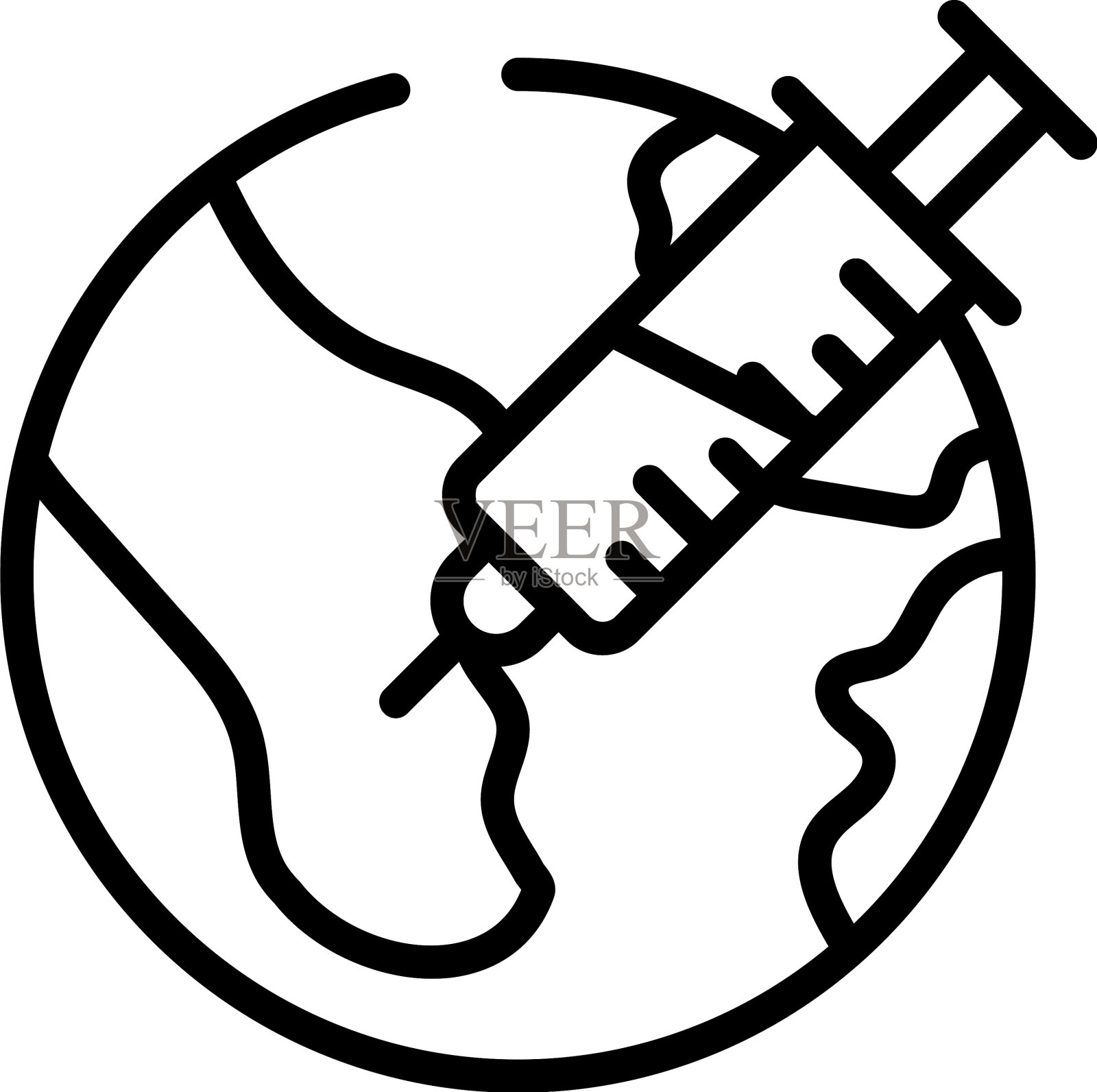 疫苗注射图标保健和医疗插画图片素材