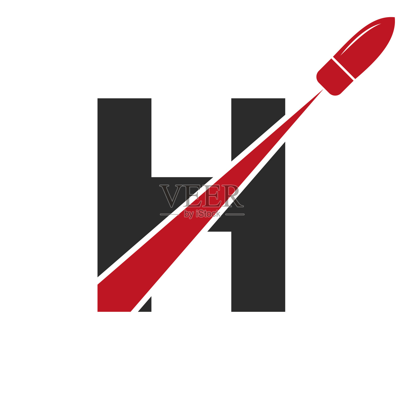 首字母H子弹符号矢量模板概念防御符号类型插画图片素材