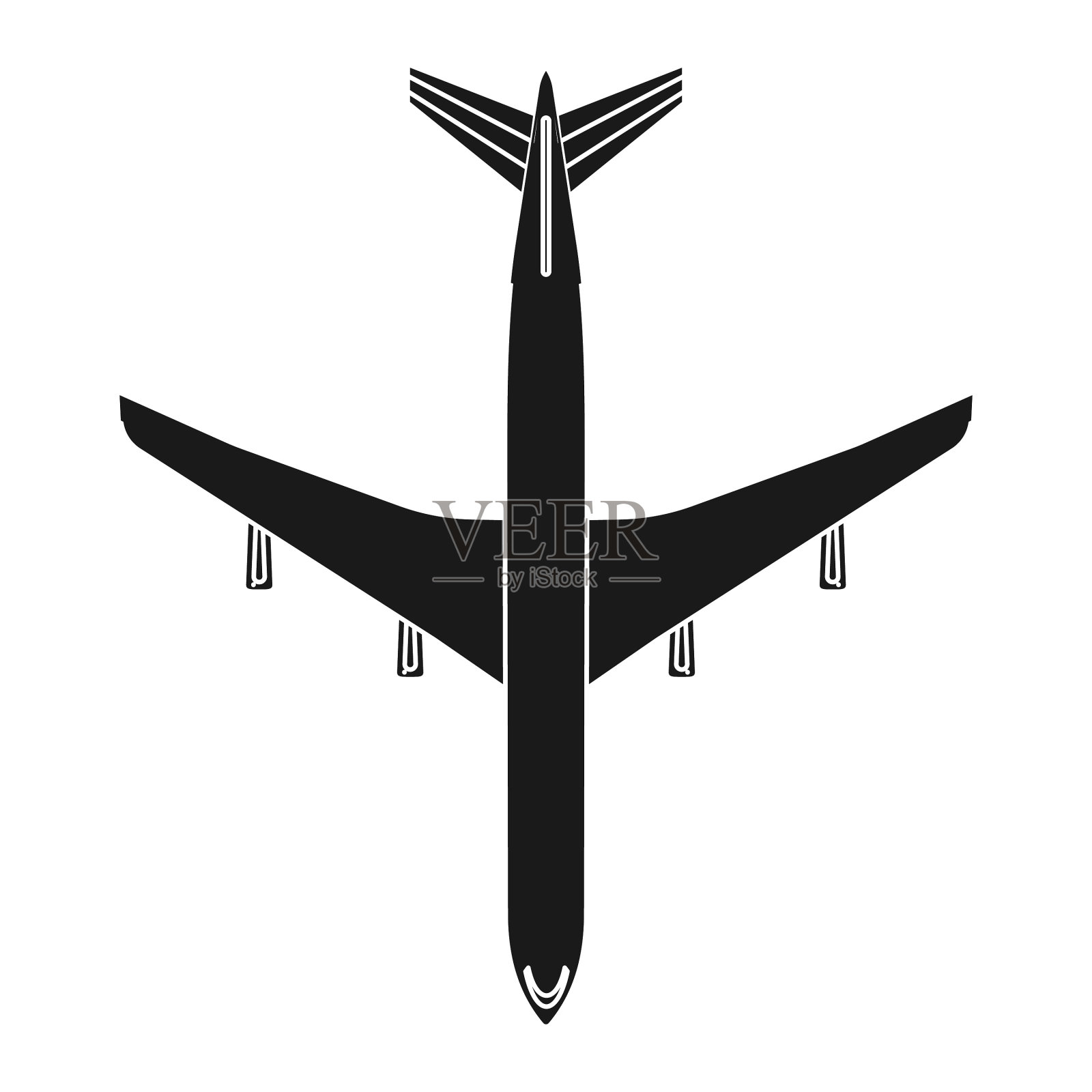 飞机旅行图标交通固体黑色插画图片素材