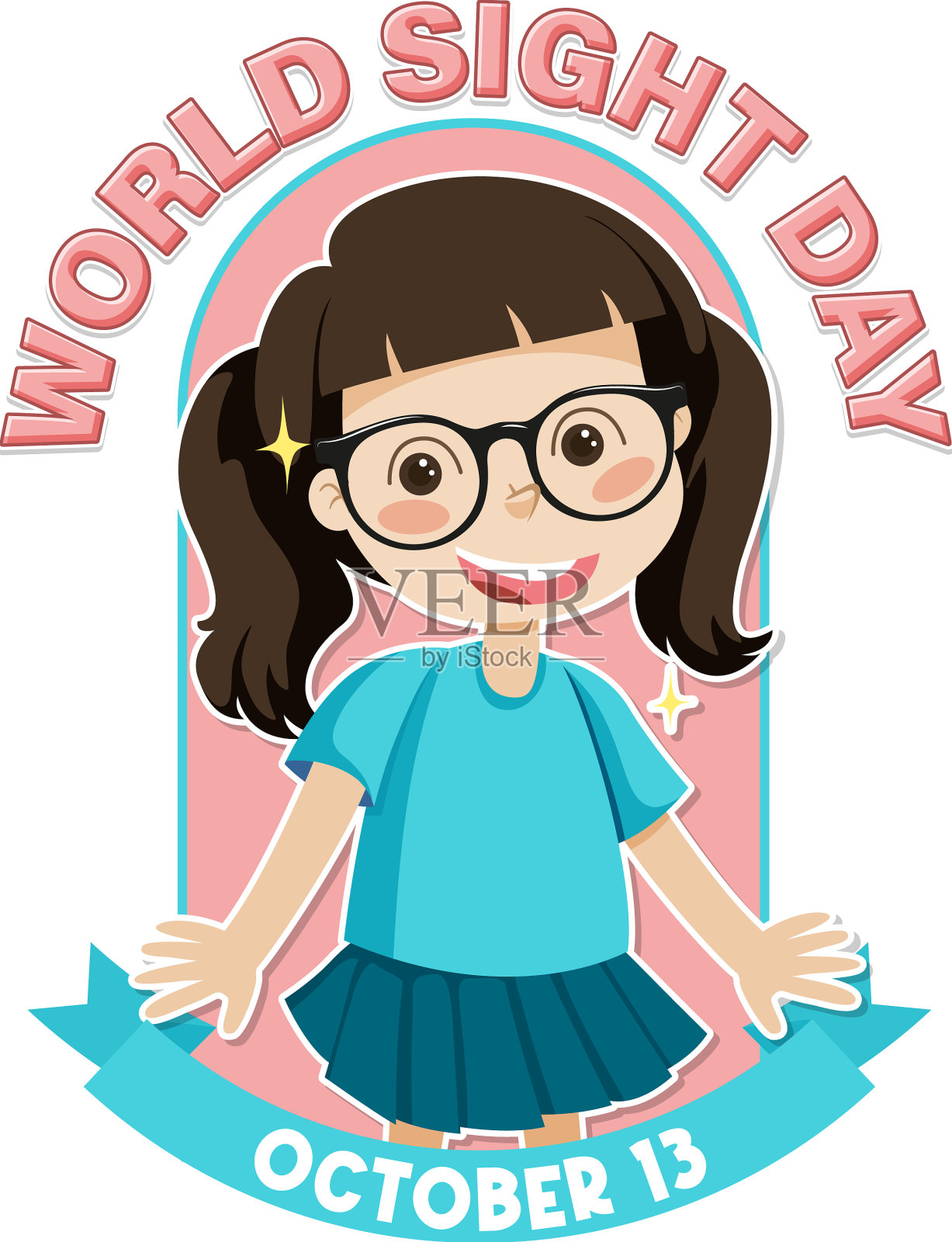 世界观景日海报模板设计元素图片