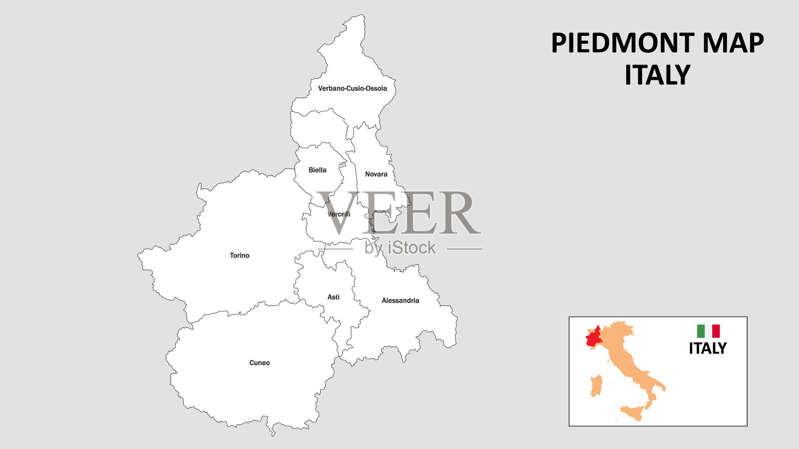 山麓地图山麓的州和地区地图插画图片素材