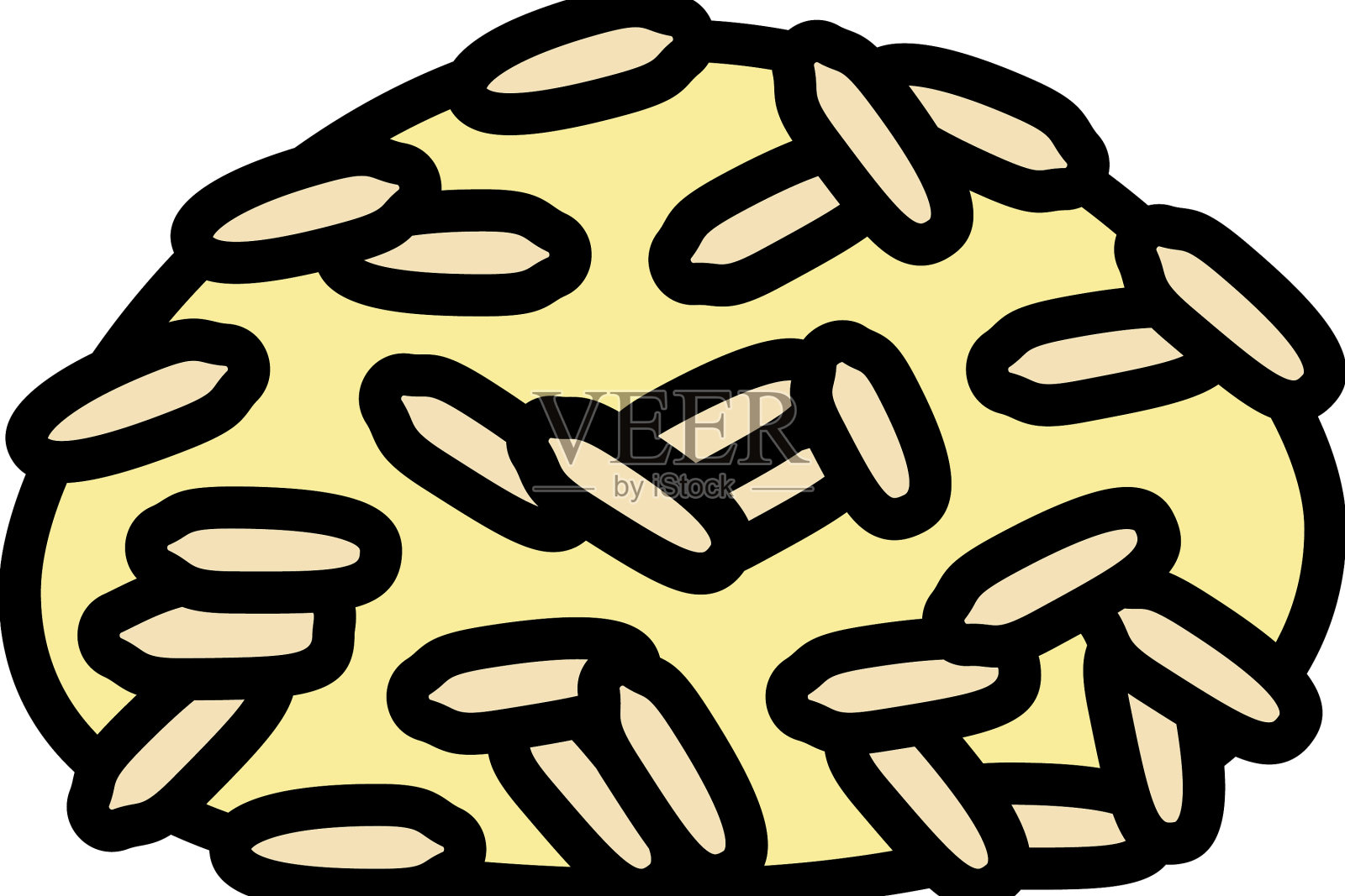 半煮米饭颜色图标设计元素图片