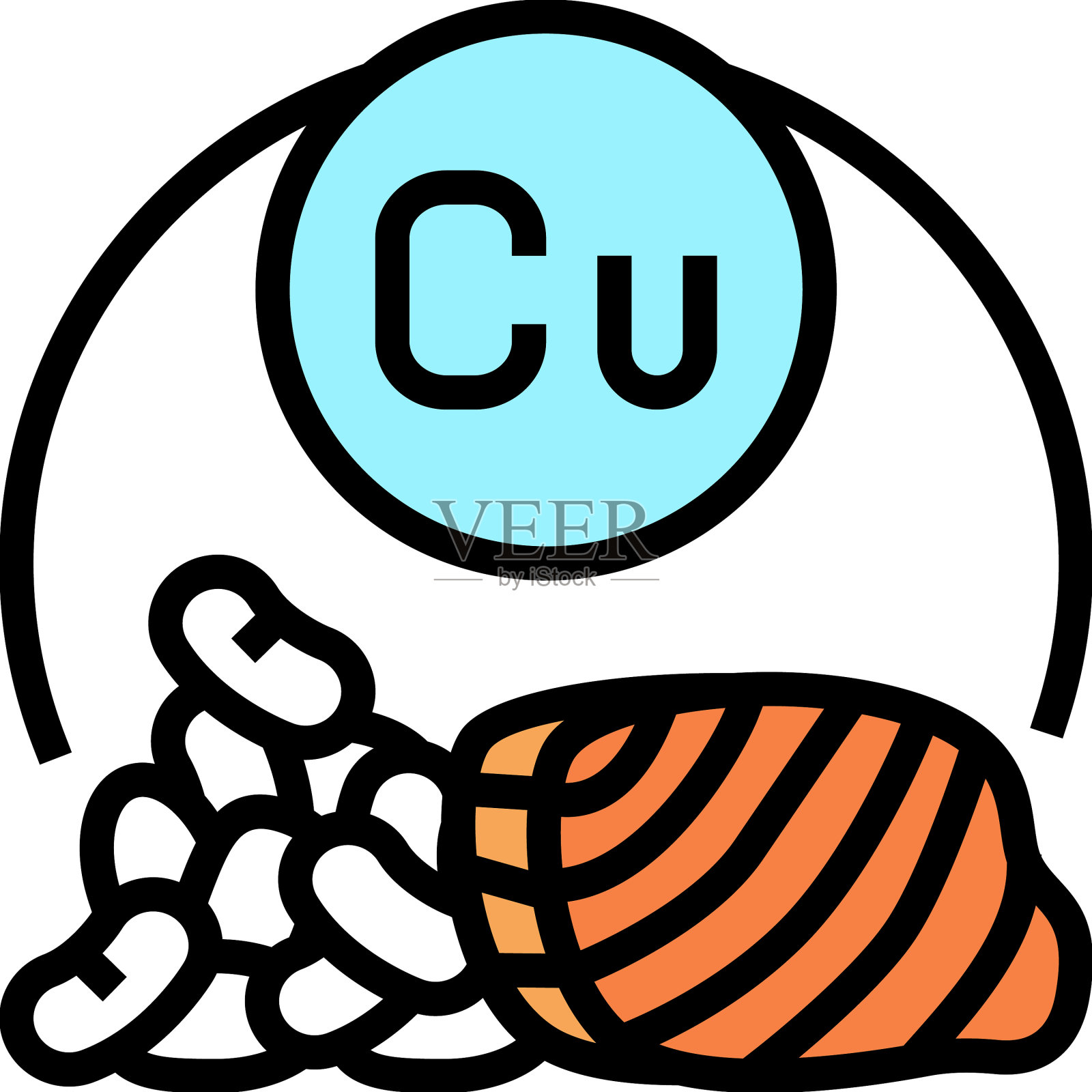 铜健康维生素彩色图标图标素材