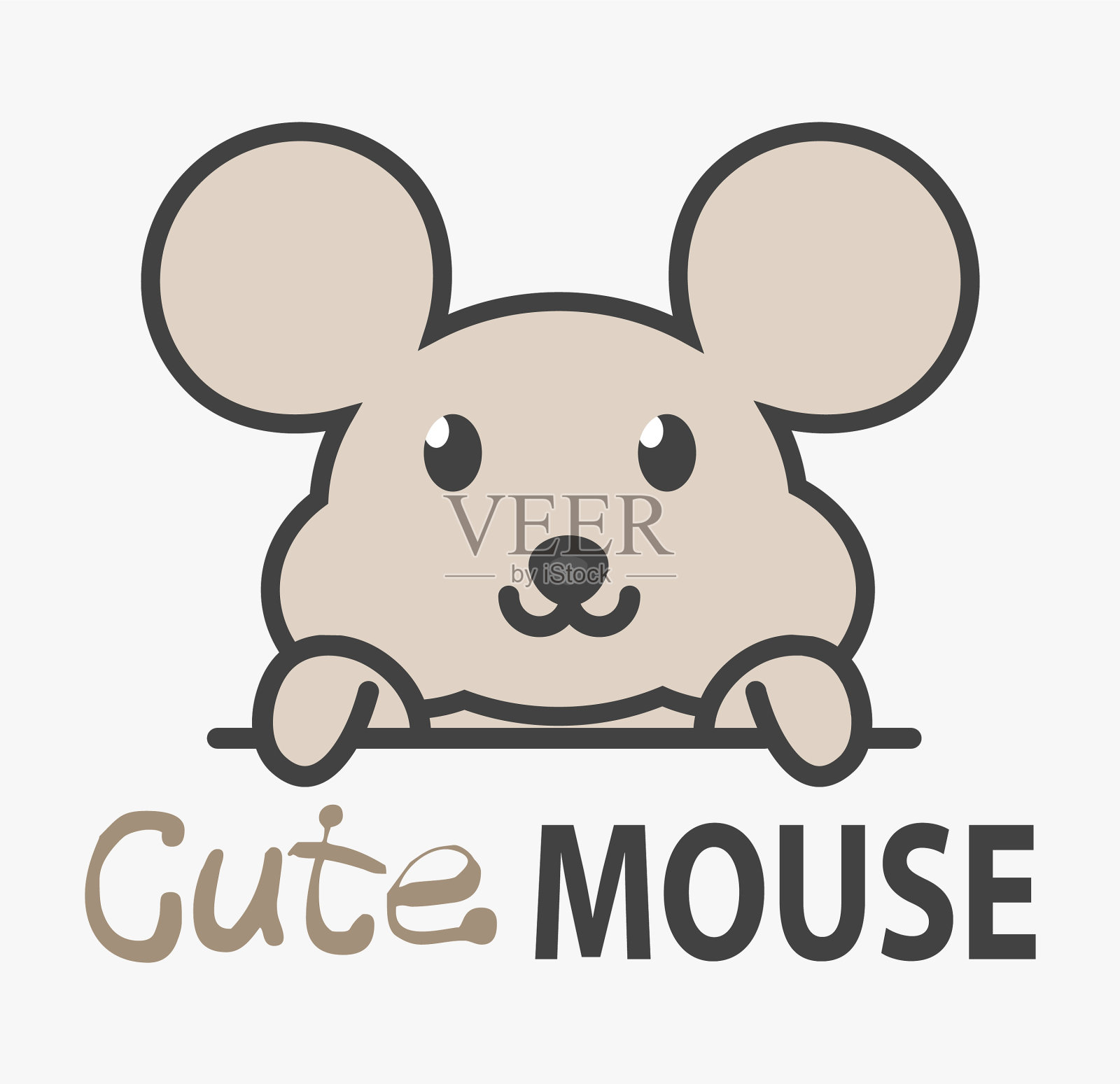 标志模板与可爱的老鼠标志设计老鼠插画图片素材