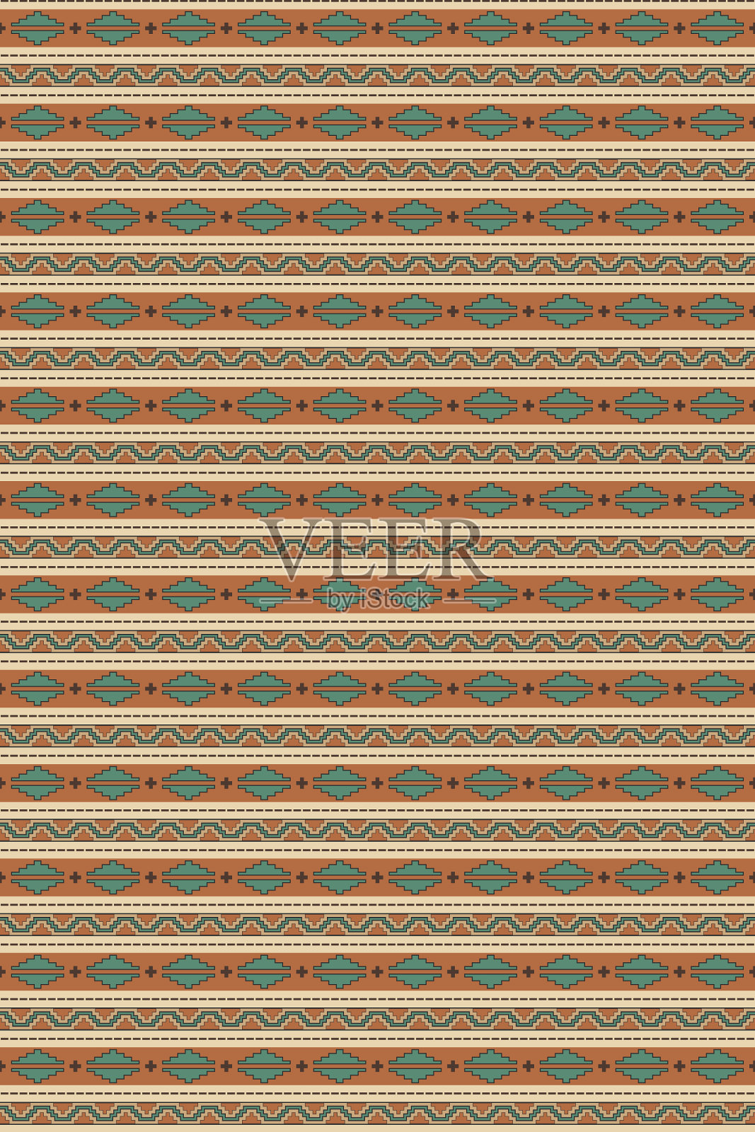 西南民族部落格局无缝衔接插画图片素材