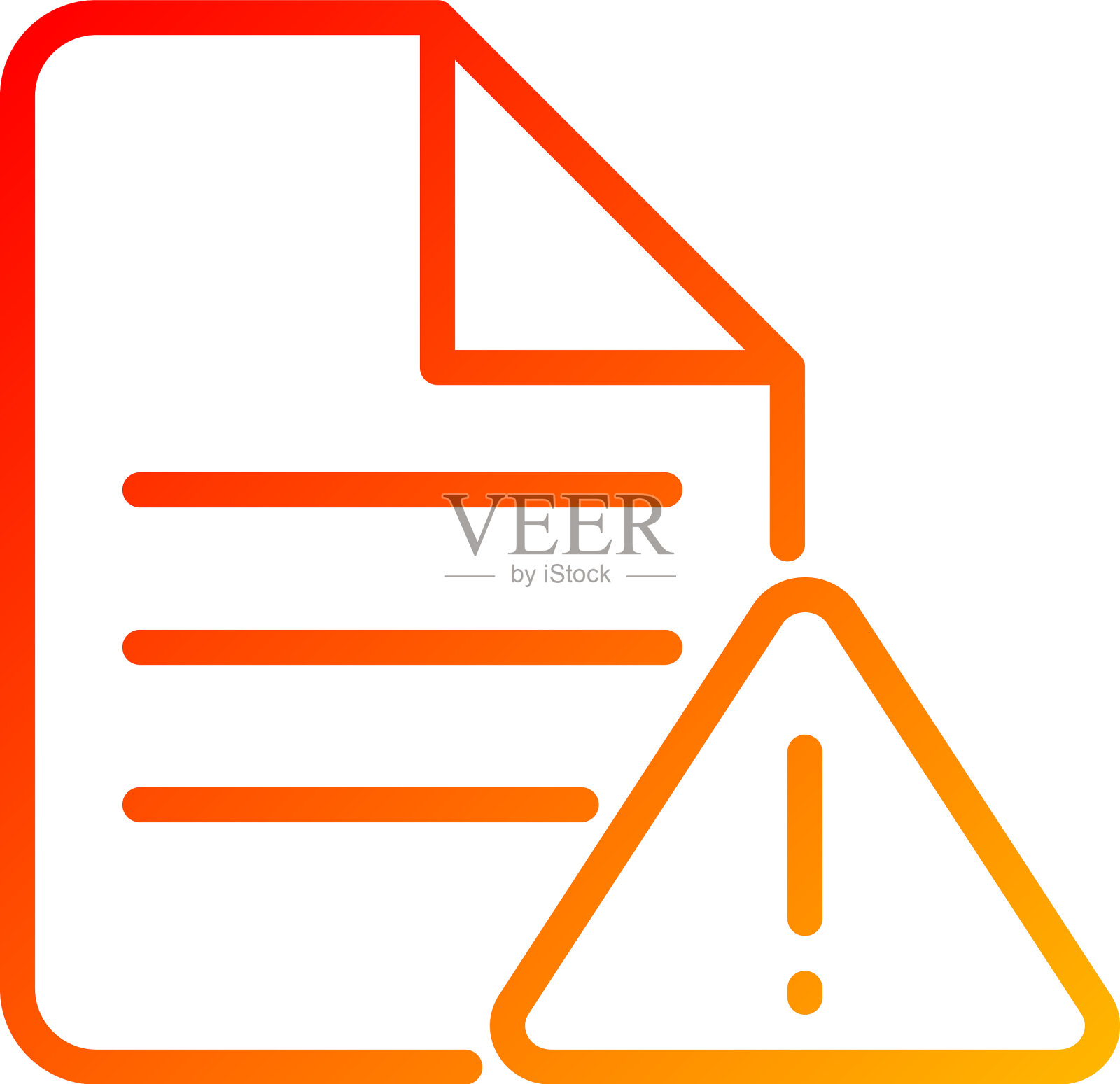 文件错误像素完美渐变线性图标图标素材