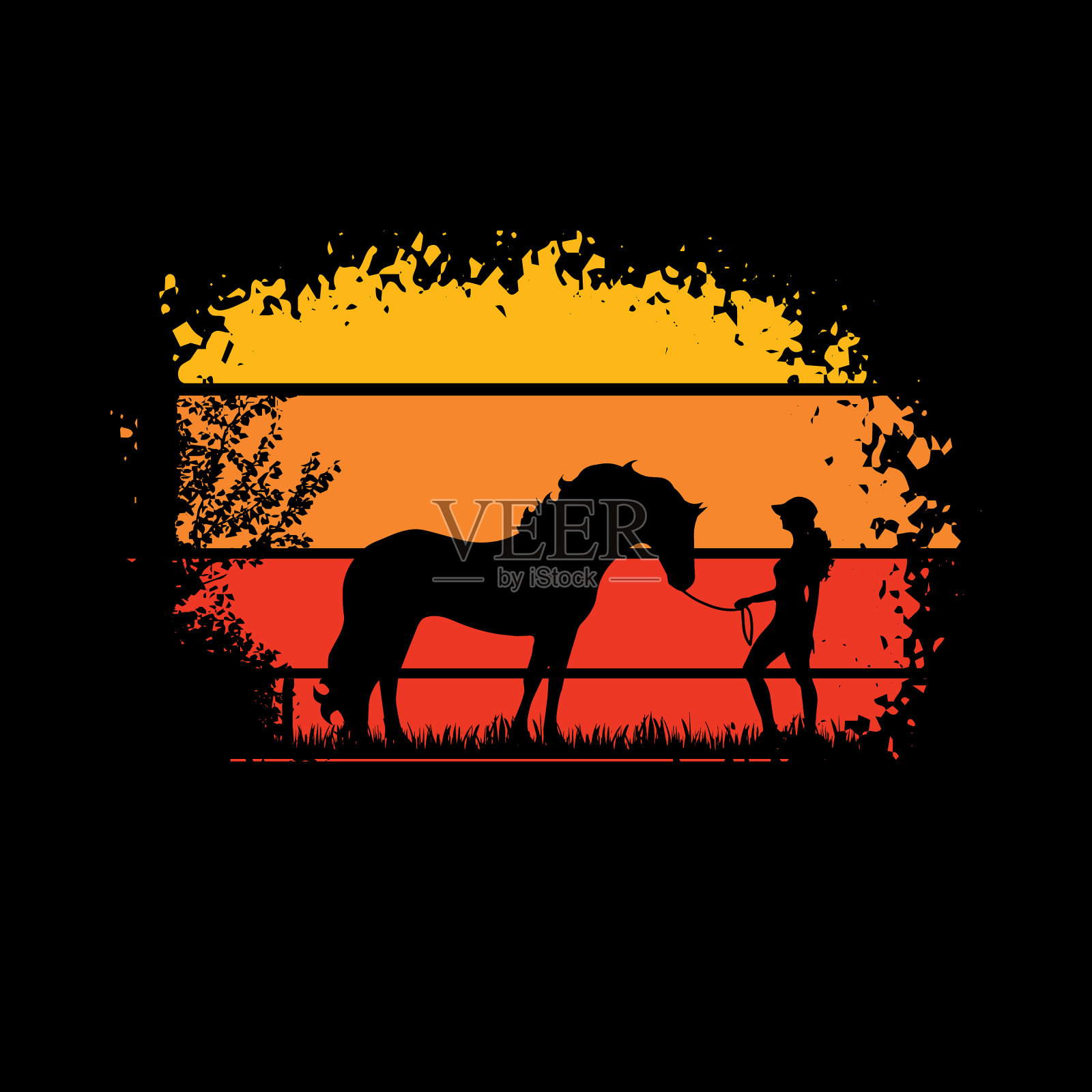 马t恤设计模板插画图片素材