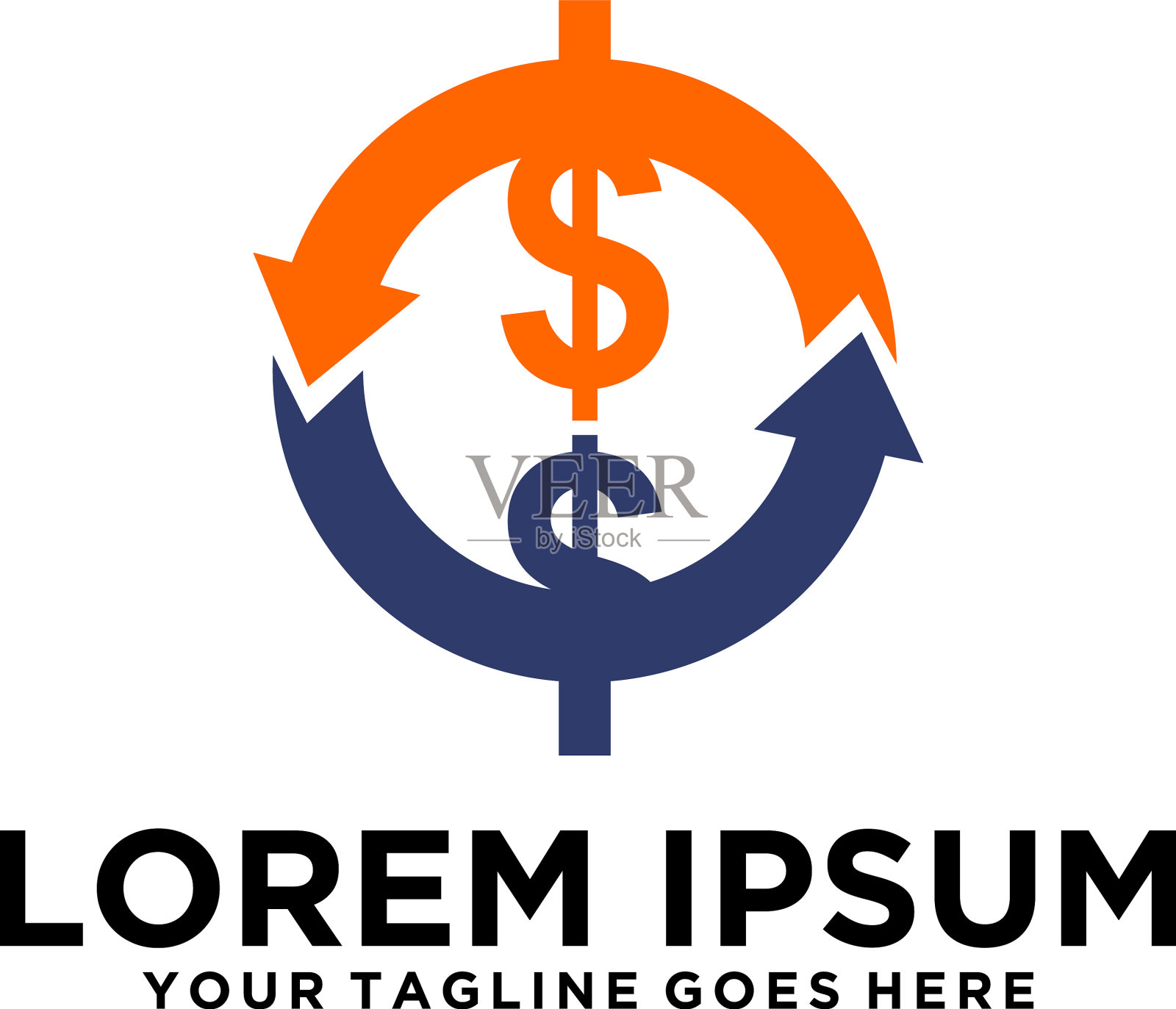 兑换美元标志设计插画图片素材