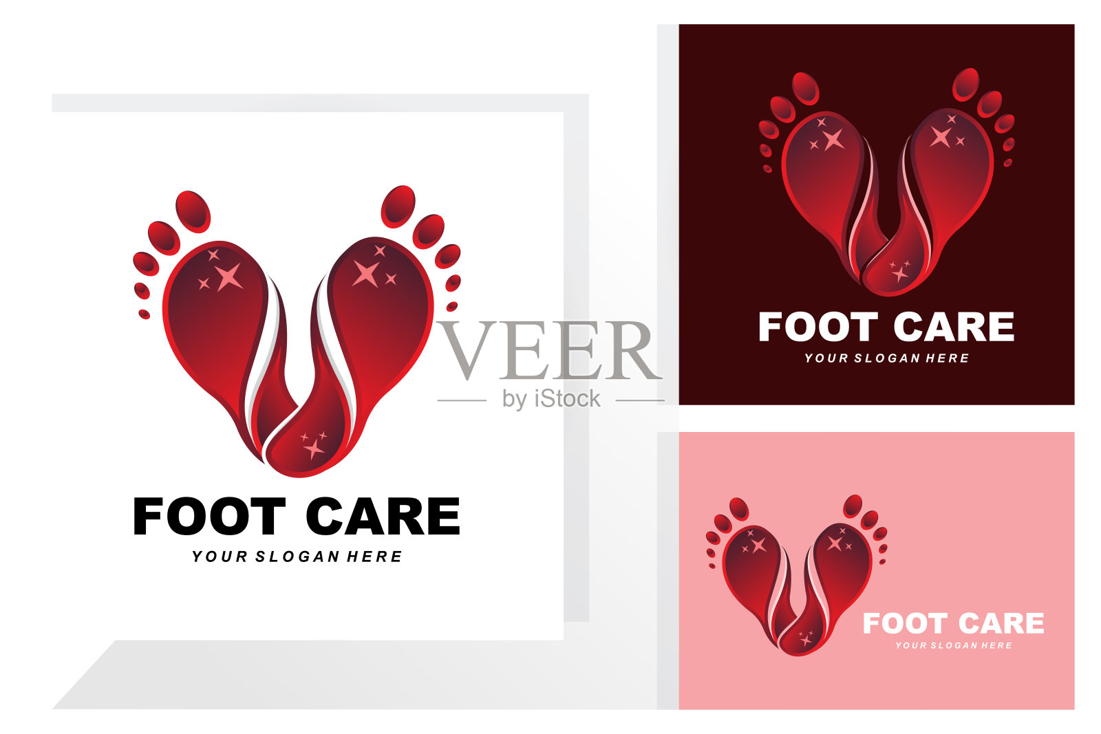 足部护理标志设计健康插画女性足疗沙龙矢量插画图片素材