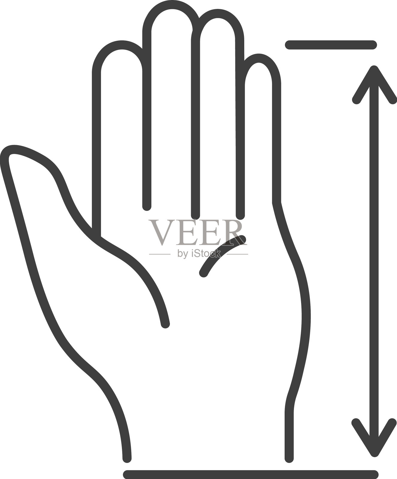 人手的尺寸和测量设计元素图片