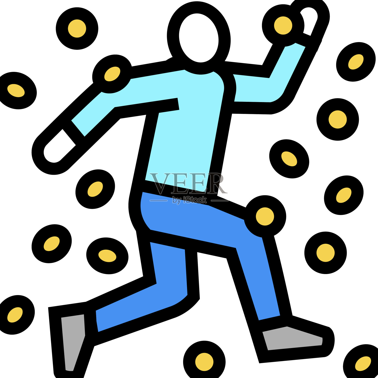 财运稳财自由财彩图标设计元素图片