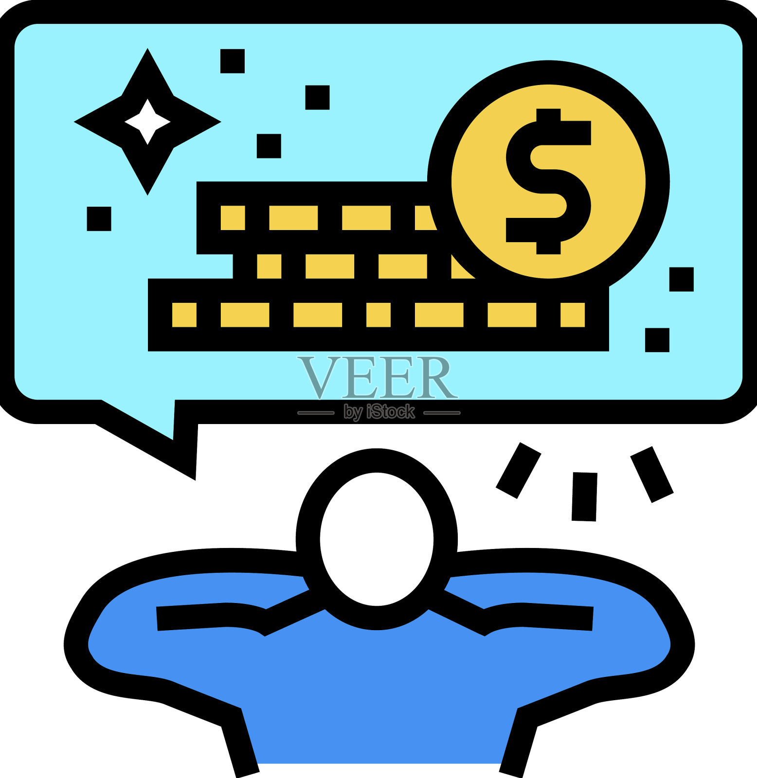 清晰财务自由金钱颜色图标设计元素图片