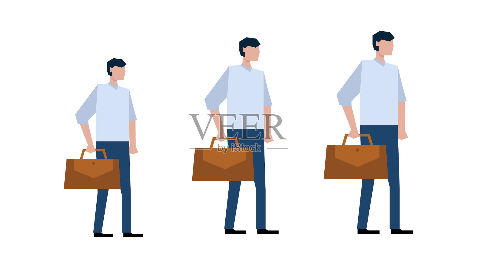 商人卡通人物插画图片素材