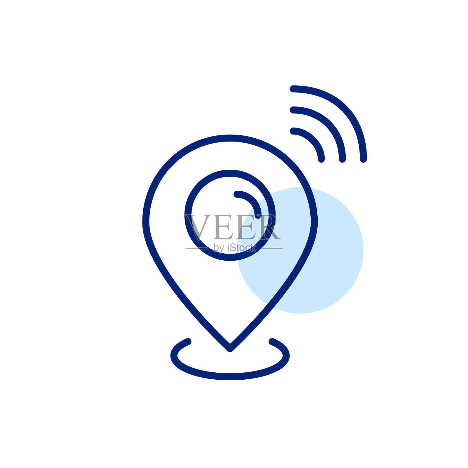 映射指针共享位置。像素完美，可编辑的笔画线图标插画图片素材