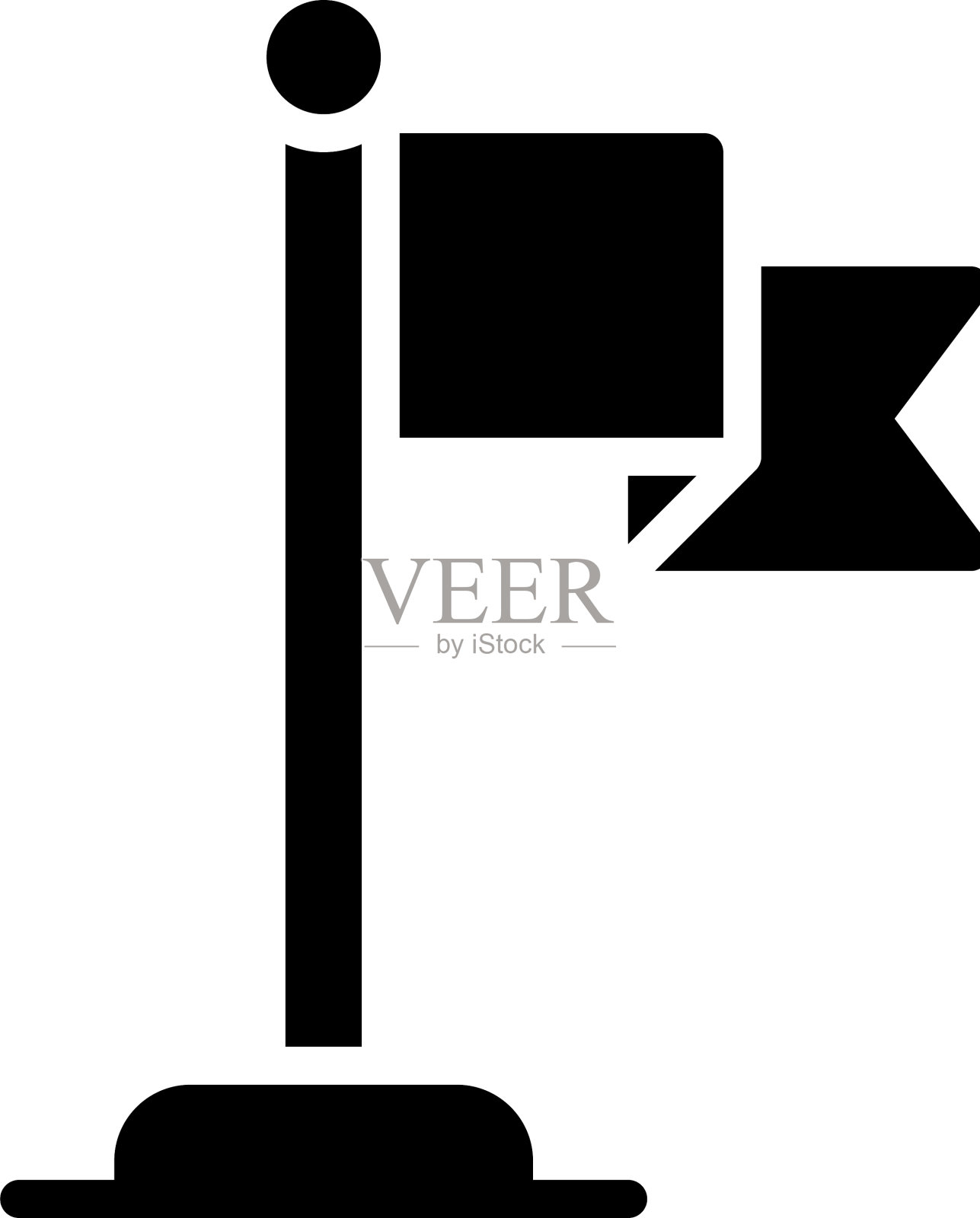 红旗图标位置地图和导航插画图片素材