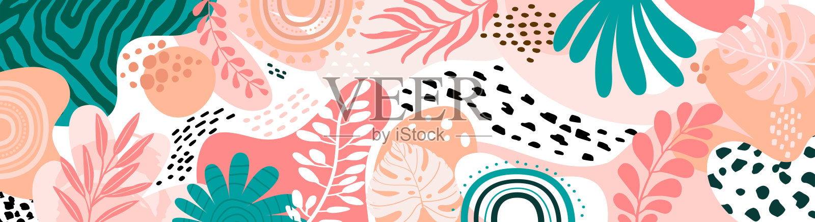 色彩飞溅抽象背景设计。插画图片素材